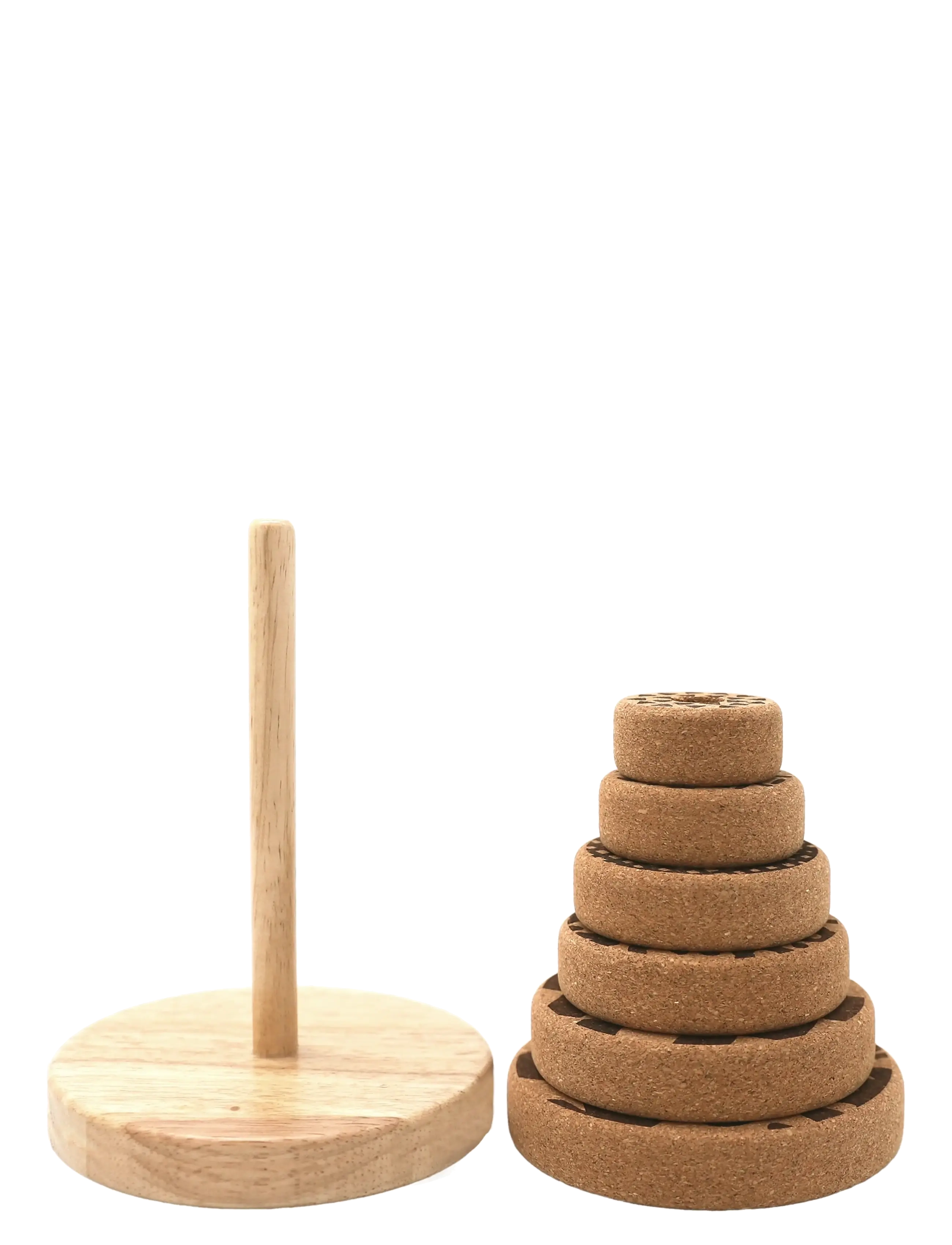 By KlipKlap - By KlipKlap Stacking Tower - spēļu klucīši - nature w black - 2