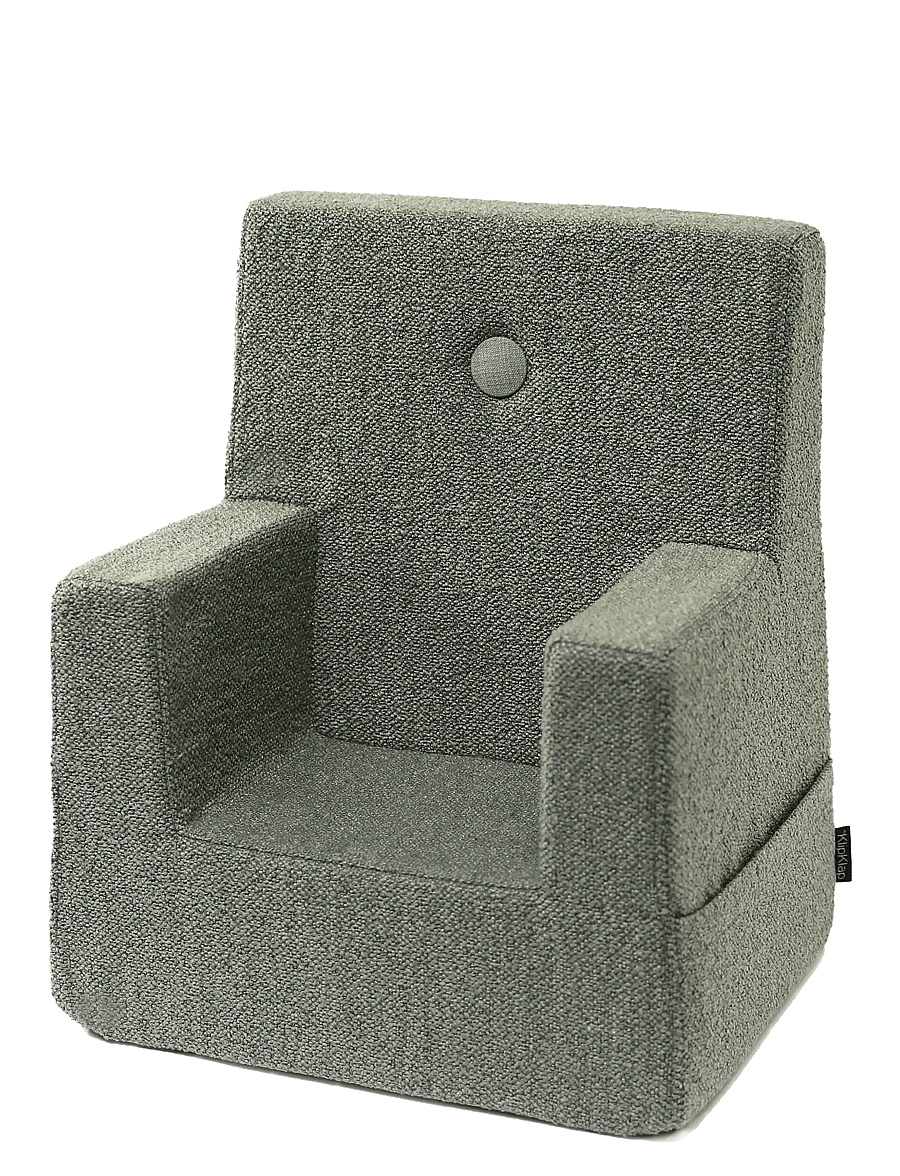 By KlipKlap - By KlipKlap KK Kids Chair - Dusty green bouclé w. light green - puhvetid ja tugitoolid - dusty green w. light green - 1