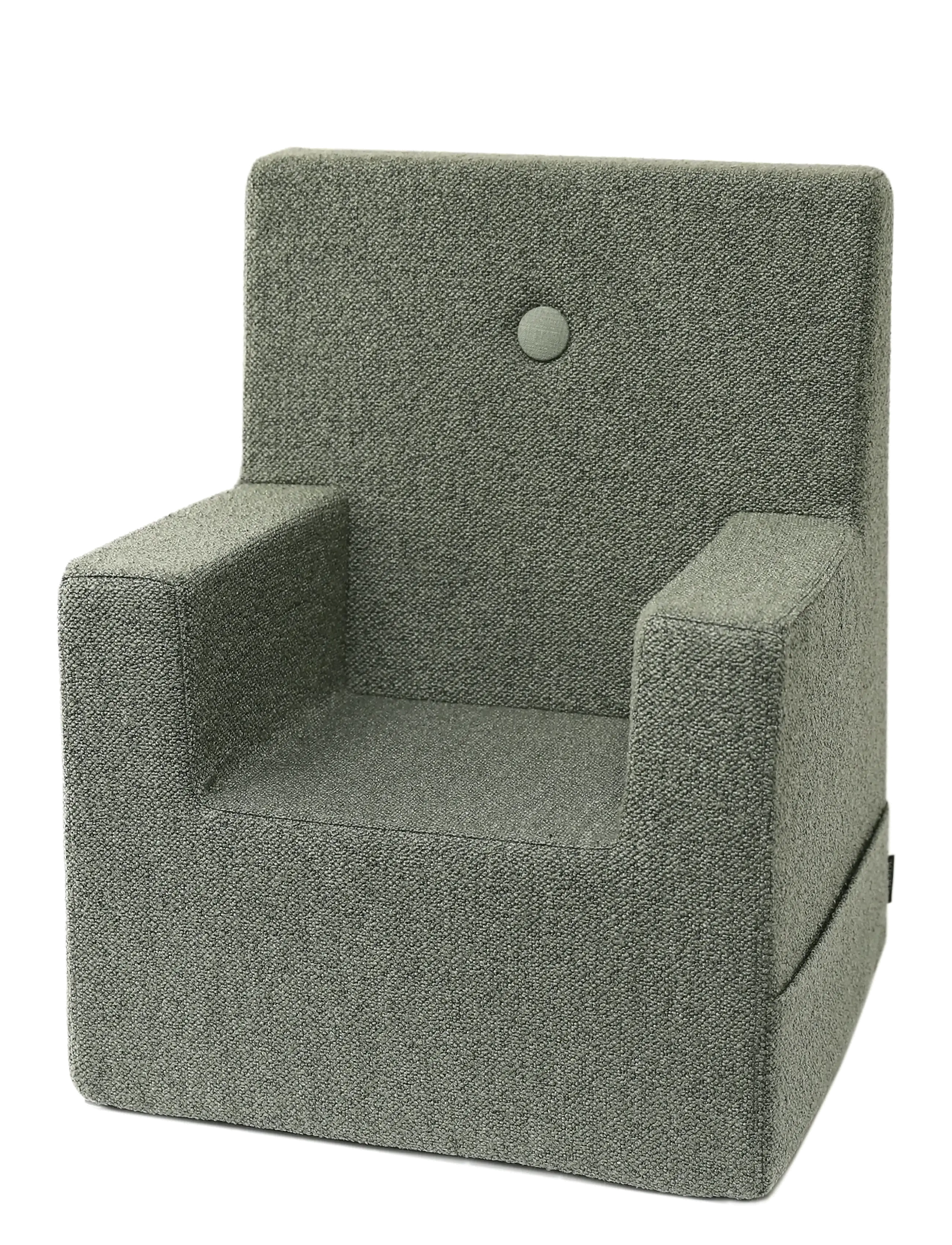 By KlipKlap By KlipKlap KK Kids Chair XL - Dusty green bouclé w. light green - By KlipKlap - DUSTY GREEN W. LIGHT GREEN / grey