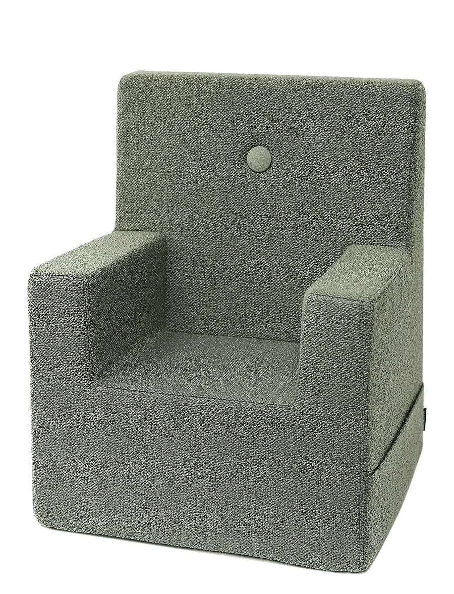 By KlipKlap - By KlipKlap KK Kids Chair XL - Dusty green bouclé w. light green - puhvetid ja tugitoolid - dusty green w. light green - 1