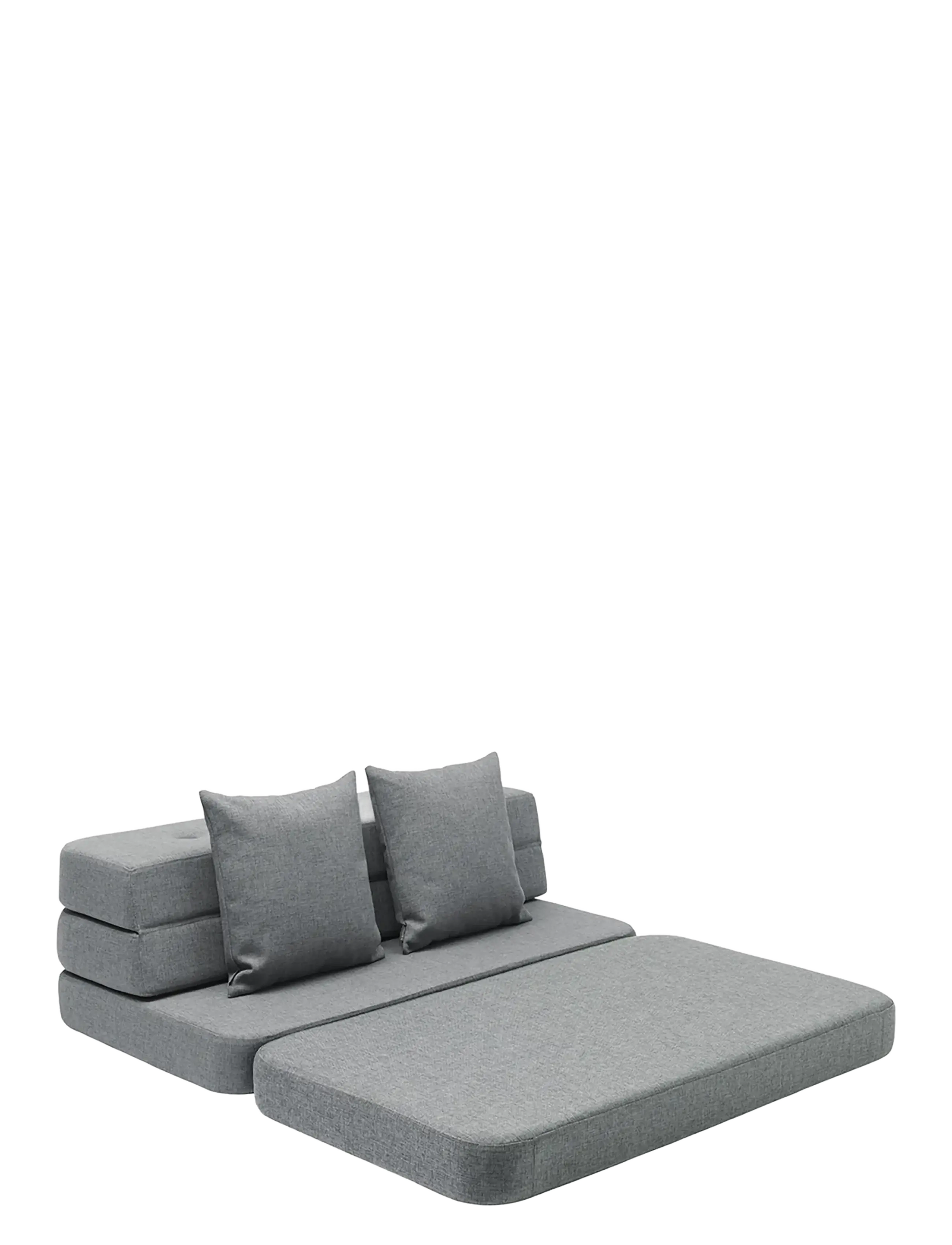 By KlipKlap - KK 3 Fold Sofa - Blue Grey w. Grey - grey - 3