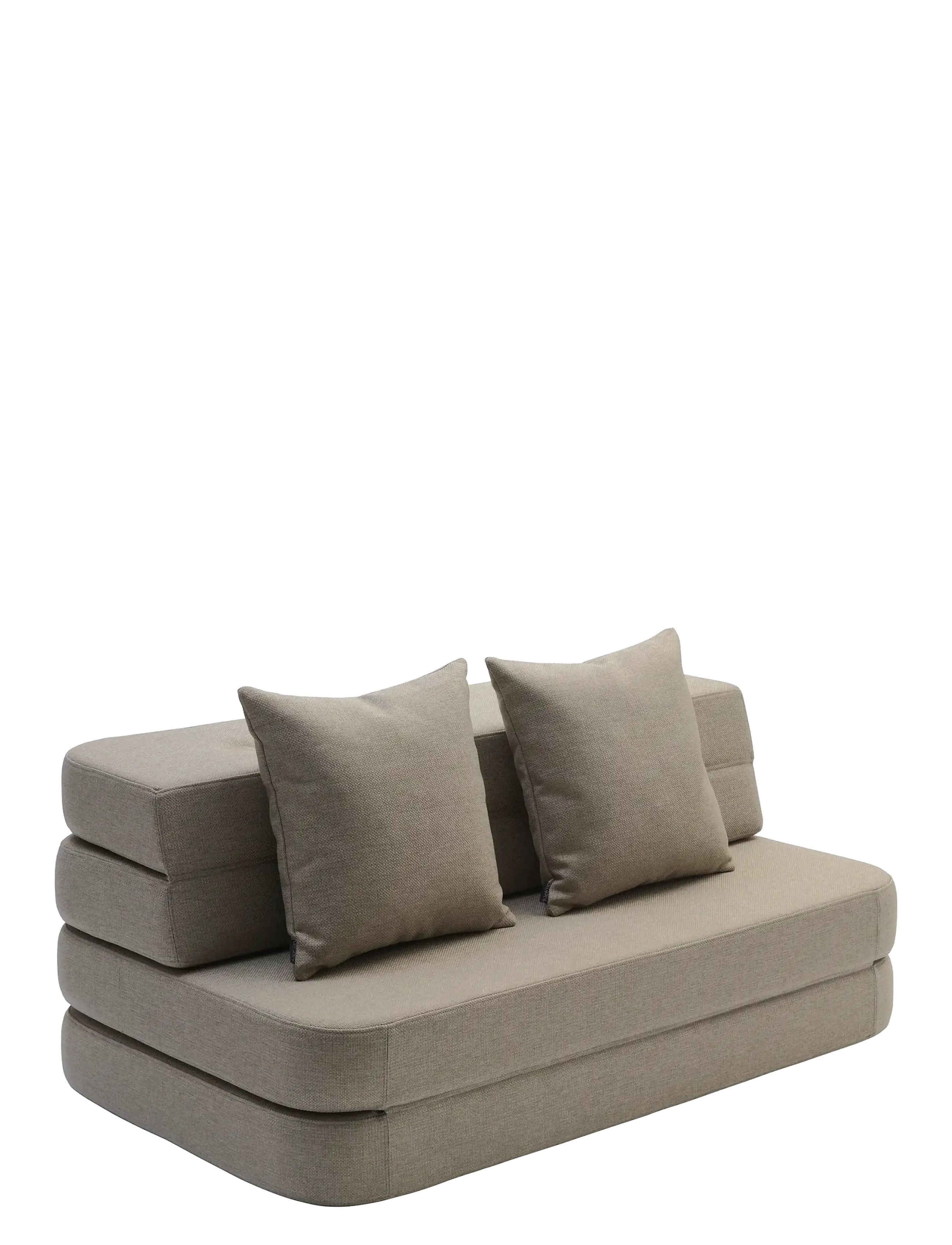 By KlipKlap Kk 3 Fold Sofa Sand W. Sand, Sofas, Beige, Str: ONE SIZE
