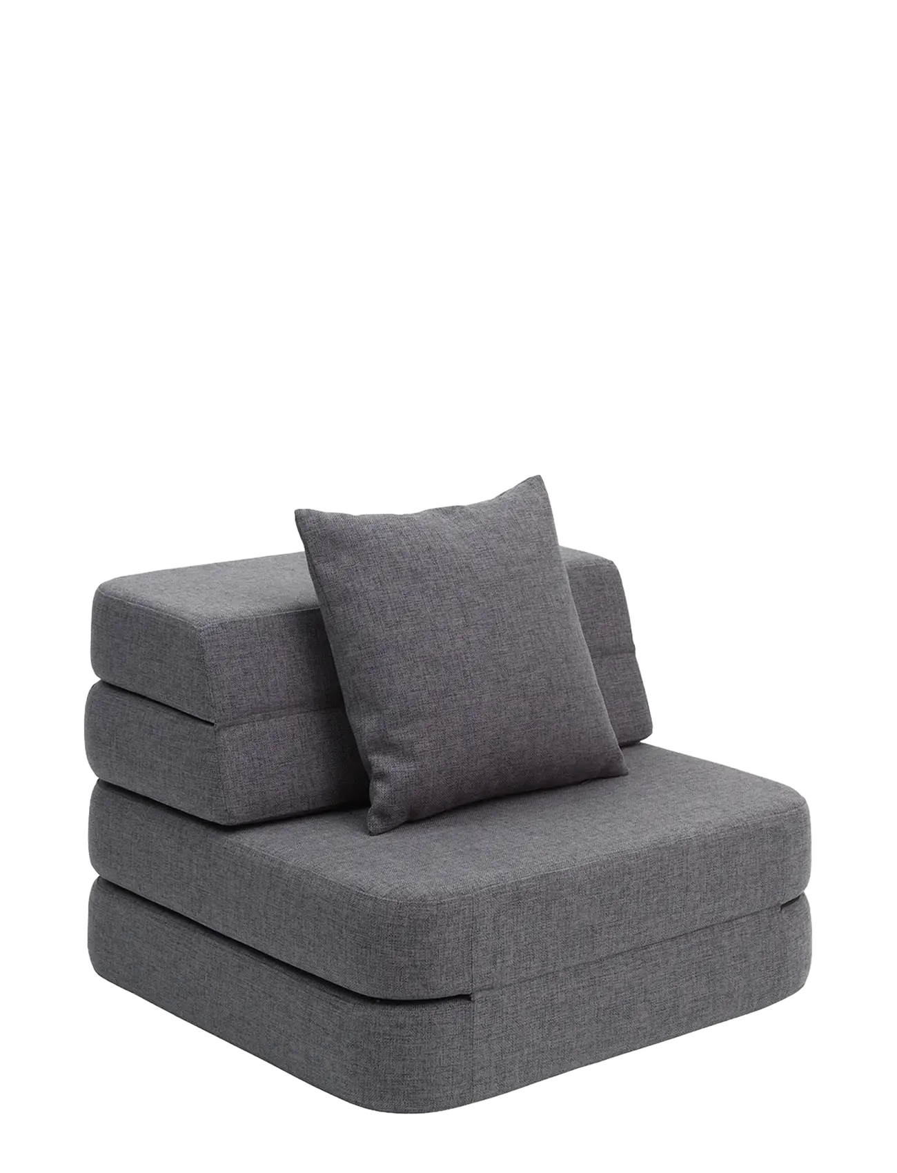 By KlipKlap Kk 3 Fold Sofa Single Soft Blue Grey W. Grey, Sofas, Grå, Str: ONE SIZE
