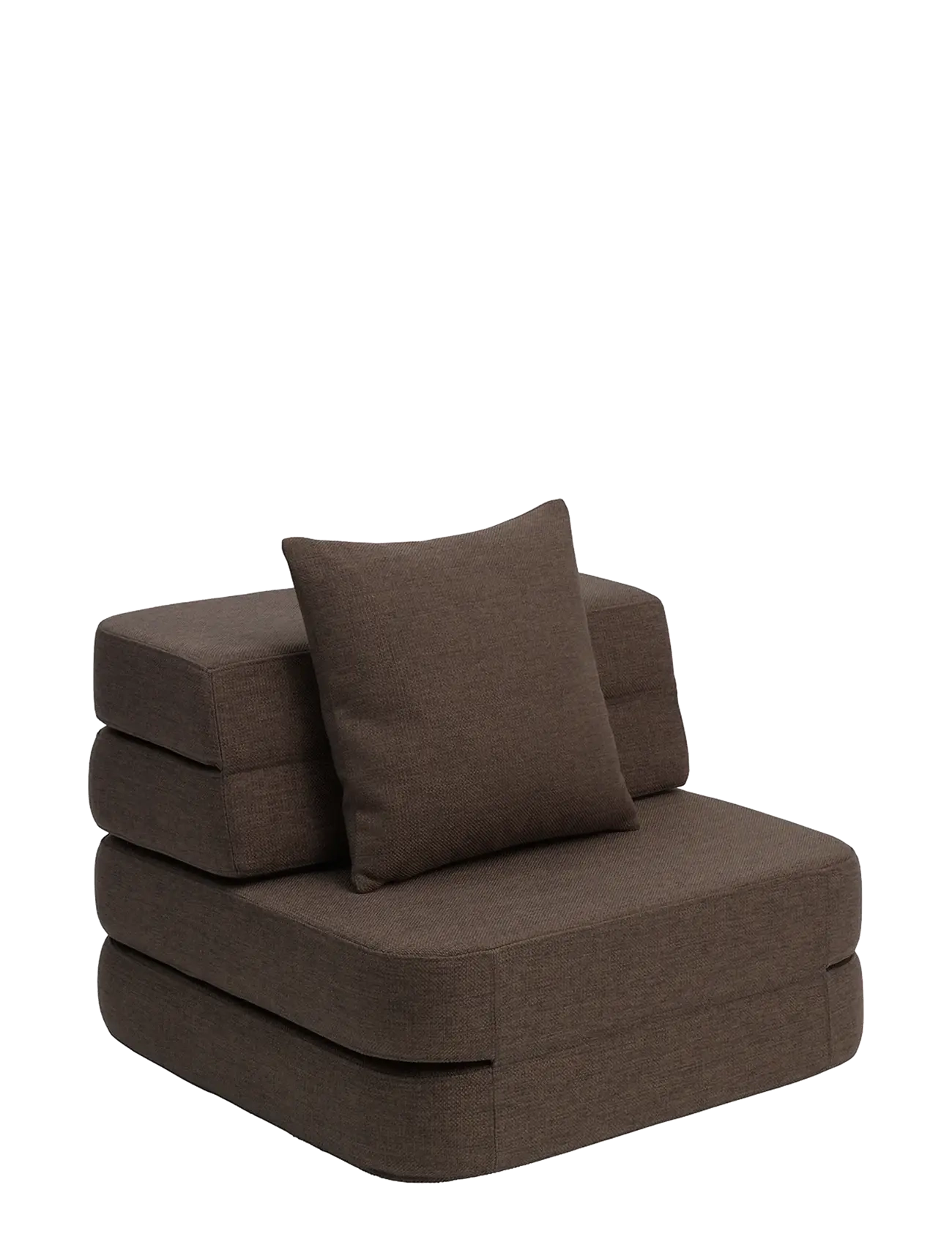 By KlipKlap Kk 3 Fold Sofa Single Soft Brown W. Sand, Sofas, Brun, Str: ONE SIZE