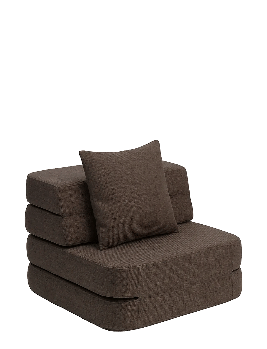 By KlipKlap - KK 3 Fold Sofa Single Soft - Brown w. Sand - möbel - brown - 1