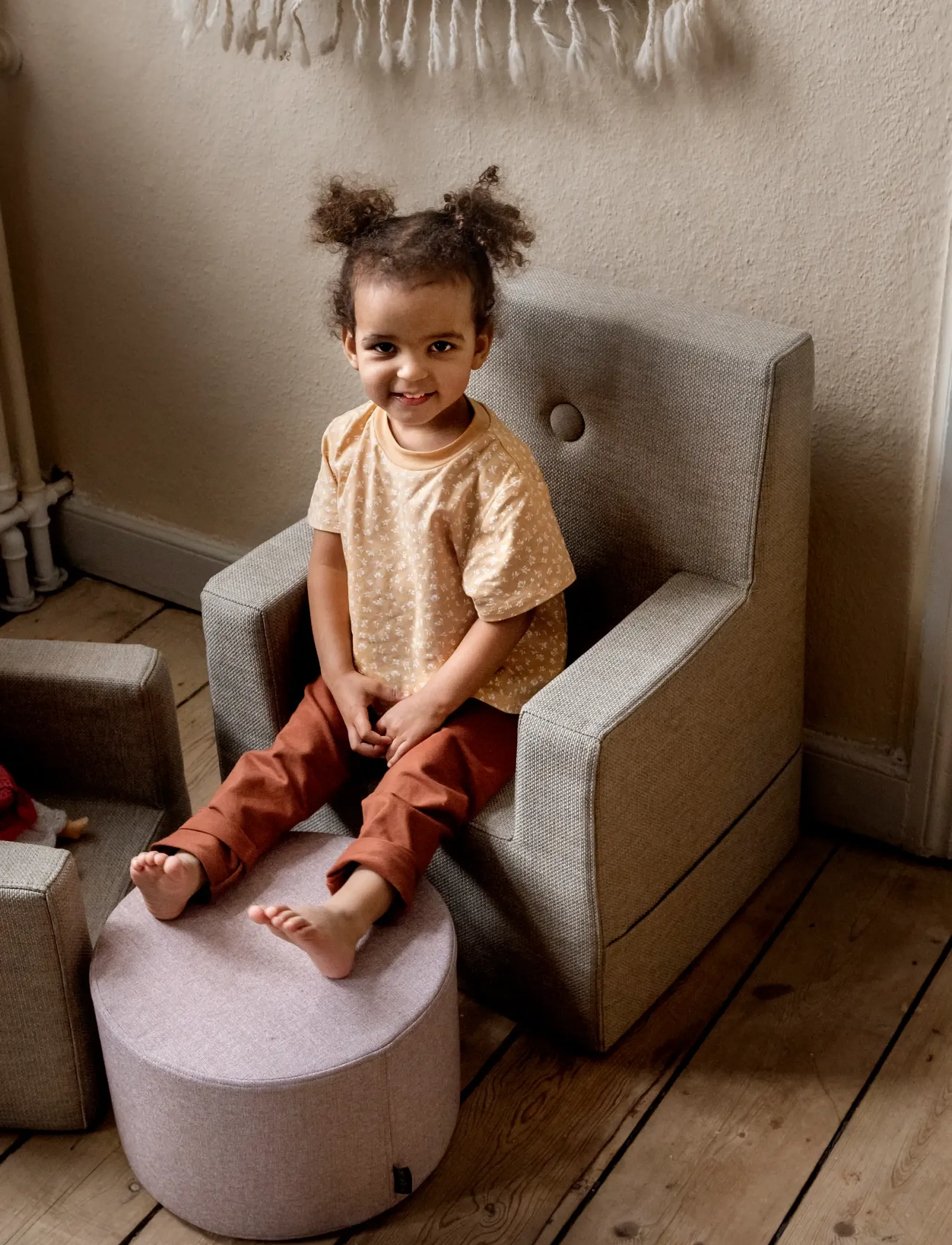 By KlipKlap Kk Circle Soft Rose, One Size, Furniture, Rosa - Pouffes, Kinder
