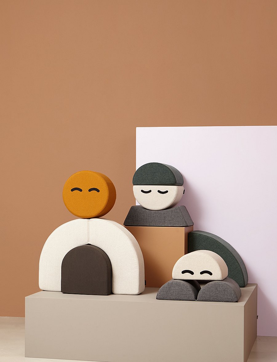 By KlipKlap - KK Mr. Half Circle Face - Beige - möbel für die motorik - half circle face beige - 5