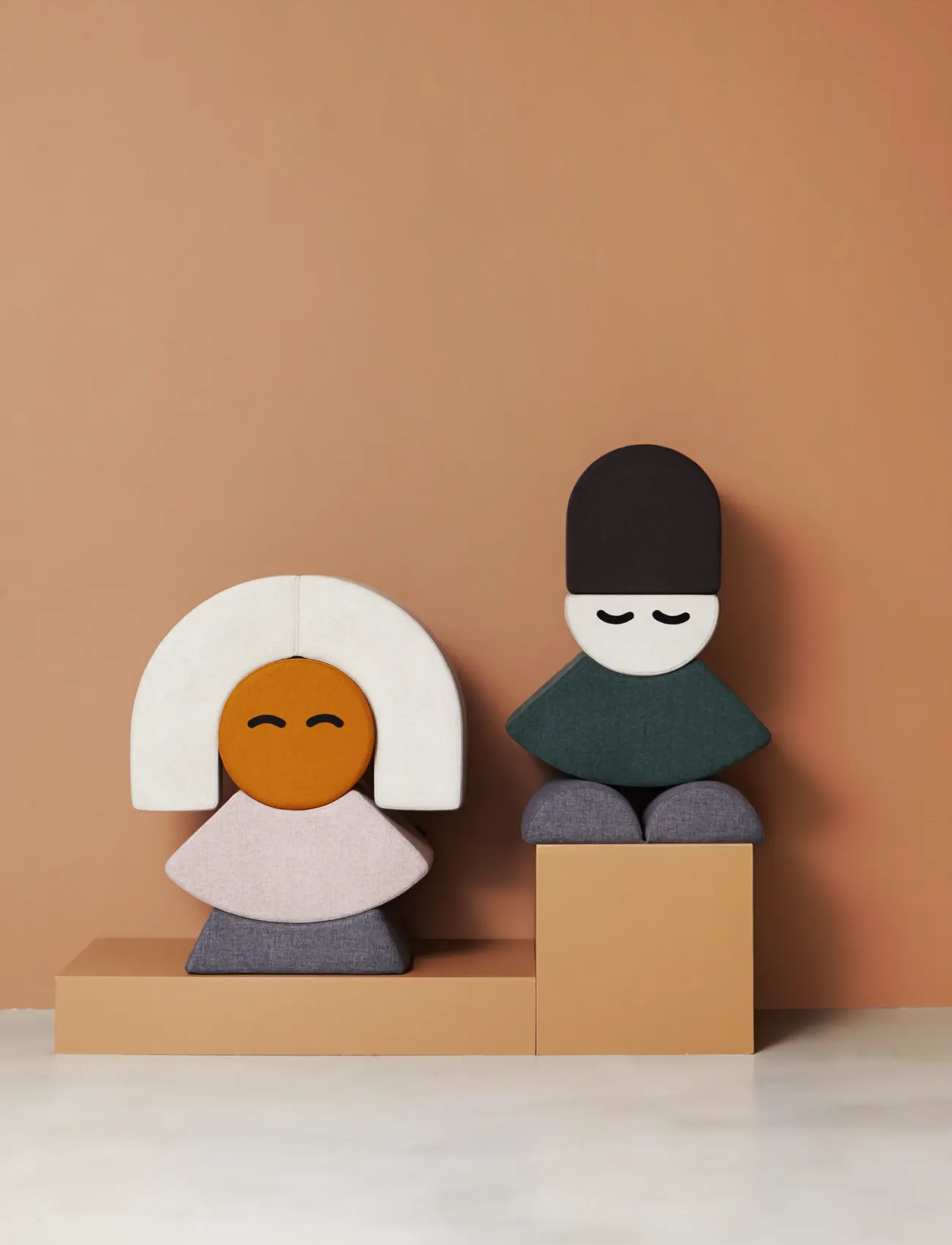 By KlipKlap Kk Mrs. Circle Face Mustard Brown, One Size, Furniture, Orange - Sofas, Kinder