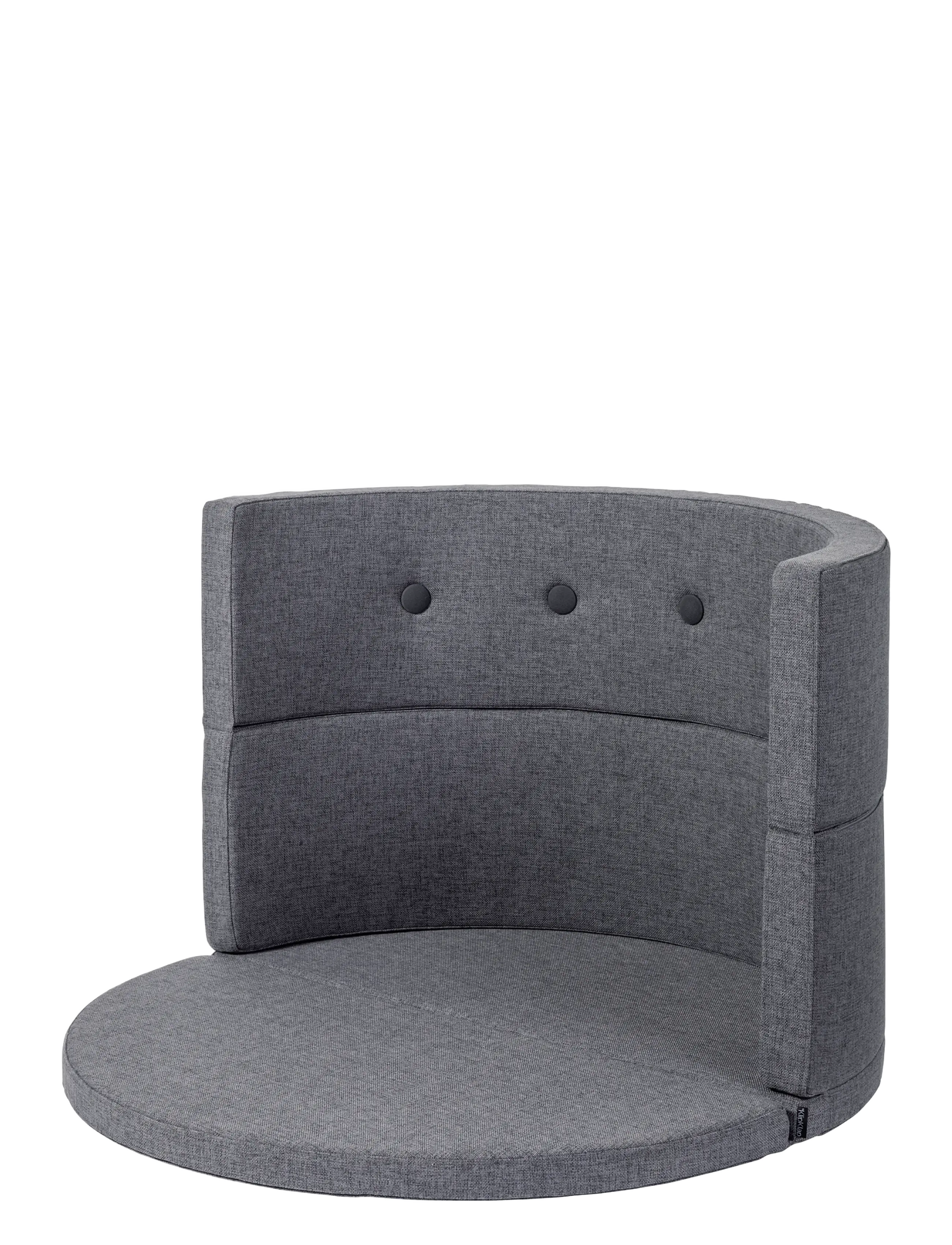 By KlipKlap Kk Play Fold Circle Blue Grey W. Grey, Sofas, Grå, Str: ONE SIZE