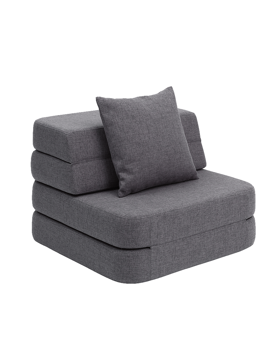 By KlipKlap - KK 3 Fold Sofa Single Soft - Blue Grey w. Grey - möbler - blue grey with grey - 1