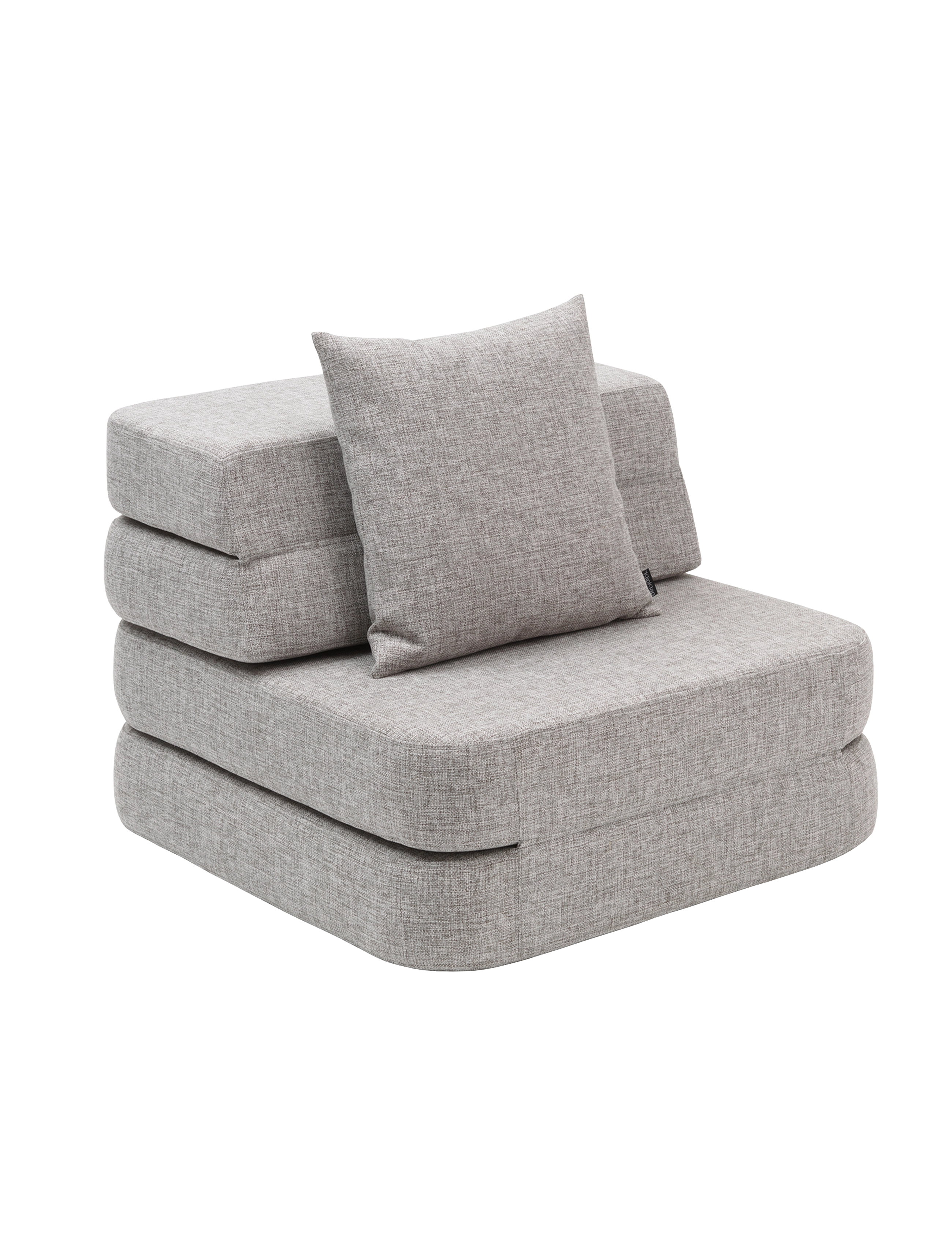 By KlipKlap Kk 3 Fold Sofa Single Multi Grey W. Grey, Sofas, Grå, Str: ONE SIZE