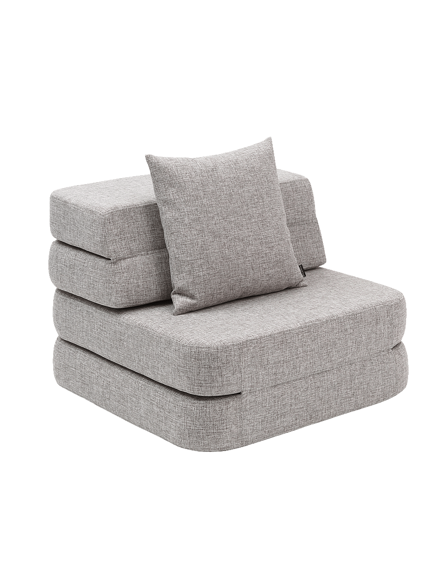 By KlipKlap - KK 3 Fold Sofa Single - Multi Grey w. Grey - möbel - multi grey with grey - 0