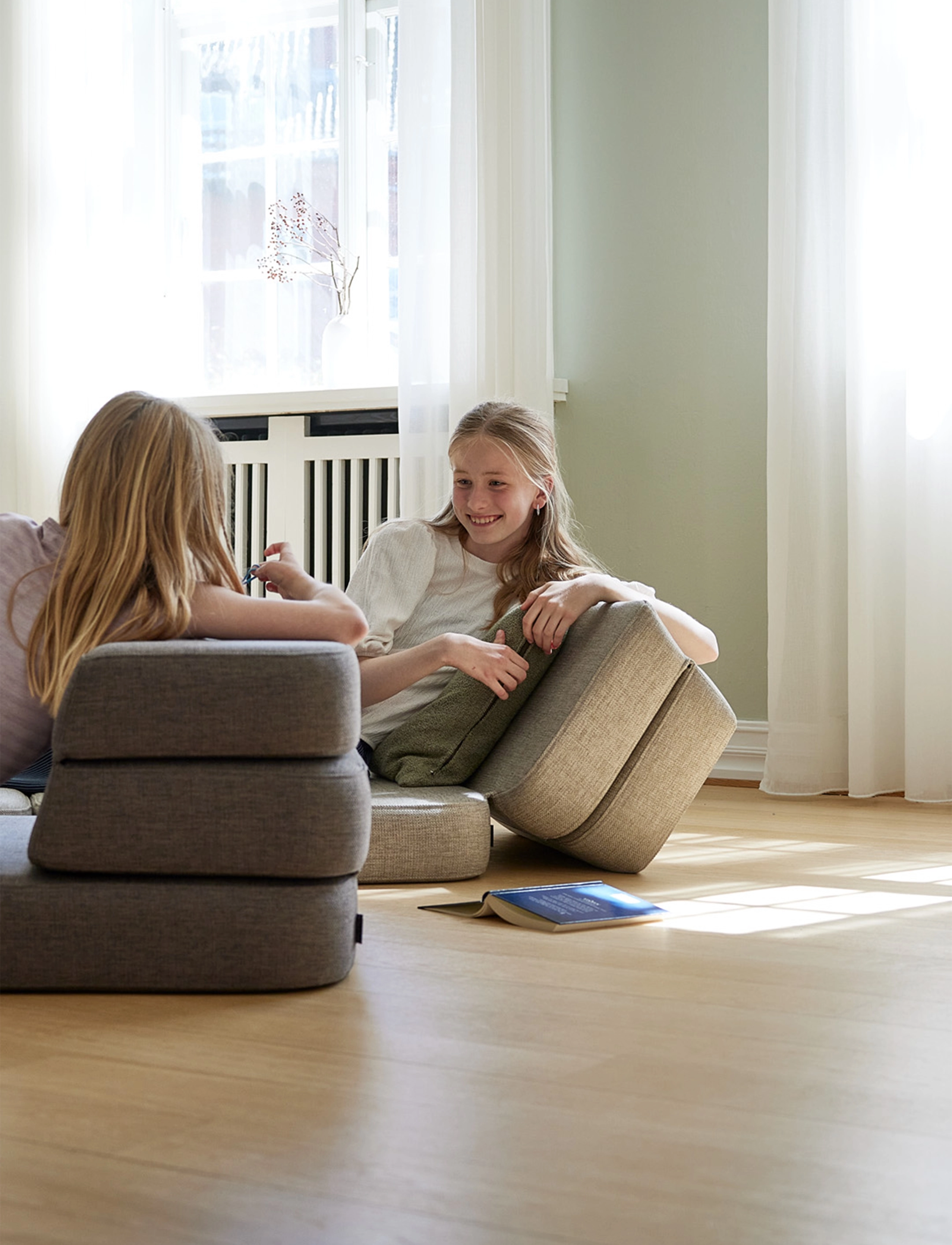 By KlipKlap - KK 3 Fold Sofa Single - Multi Grey w. Grey - mēbeles - multi grey with grey - 5
