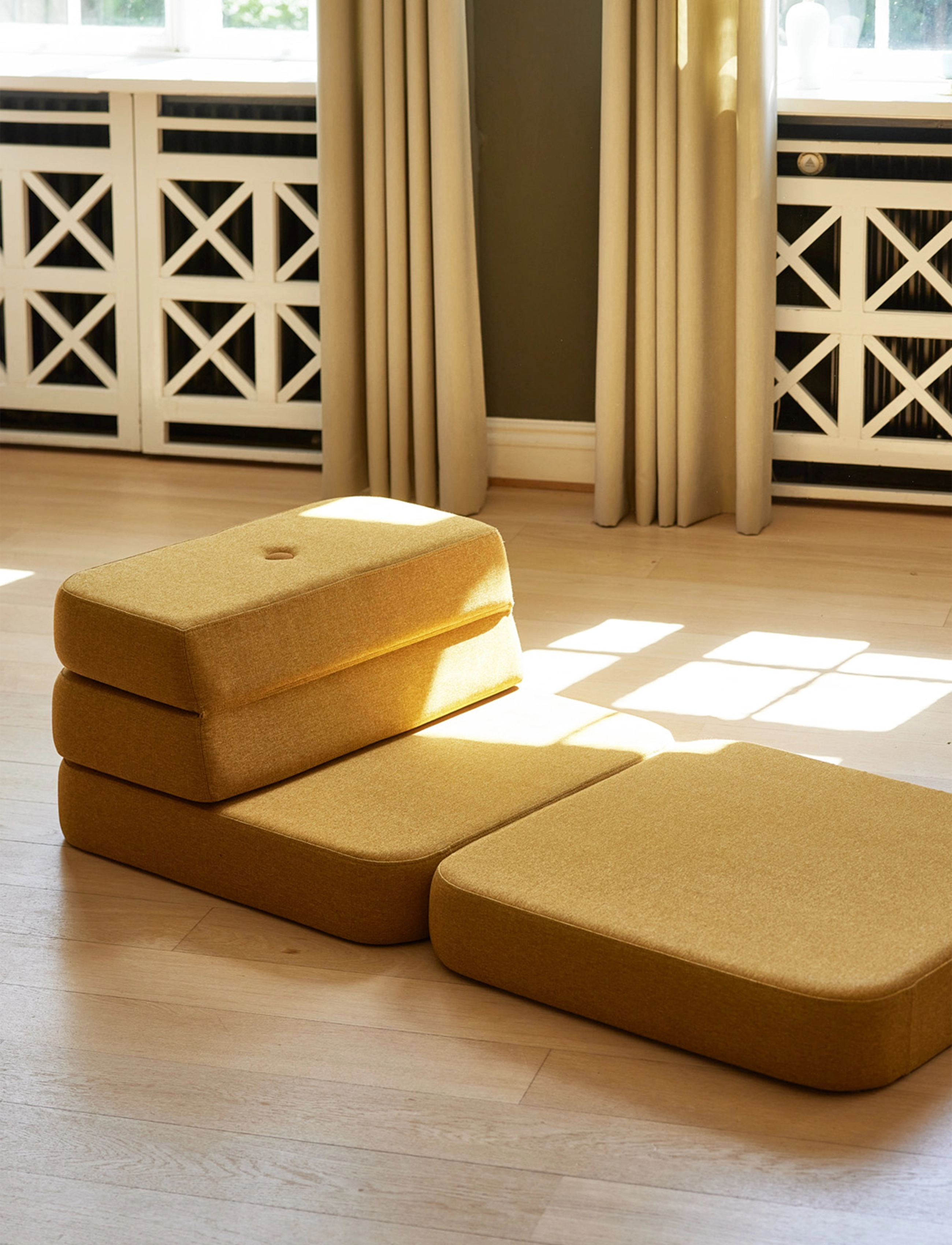 By KlipKlap - KK 3 Fold Sofa Single - Mustard W. Mustard - mustard with mustard - 1