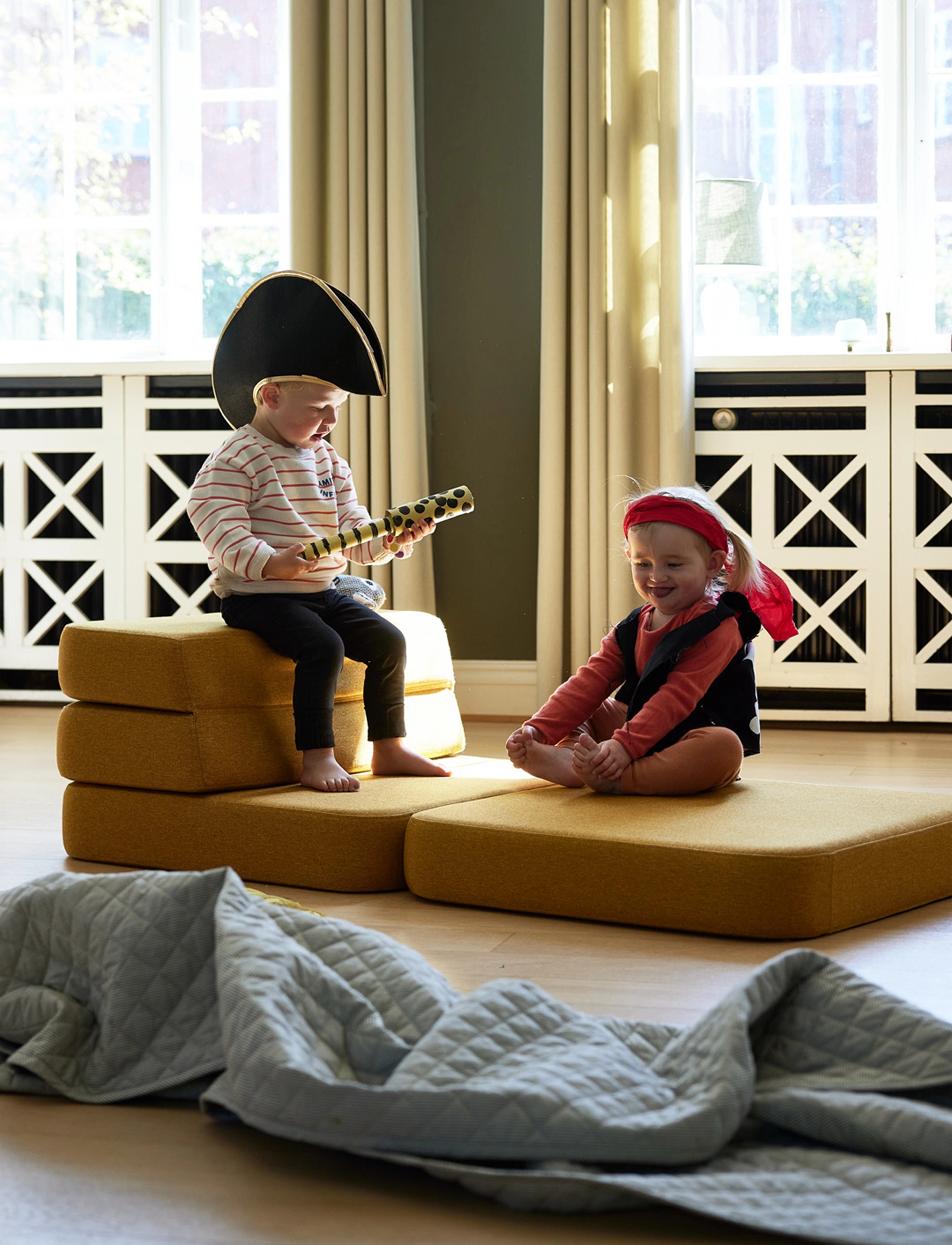 By KlipKlap - KK 3 Fold Sofa Single - Mustard W. Mustard - mustard with mustard - 5