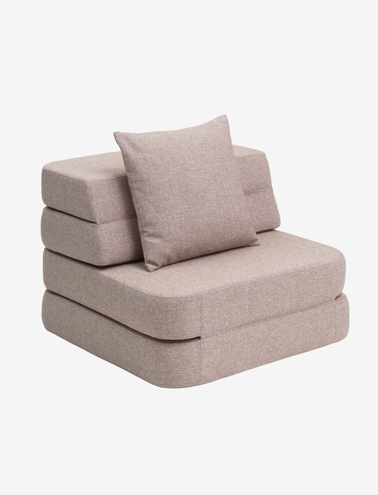 By KlipKlap - KK 3 Fold Sofa Single - Soft Rose w. Rose - soft rose with rose - 0