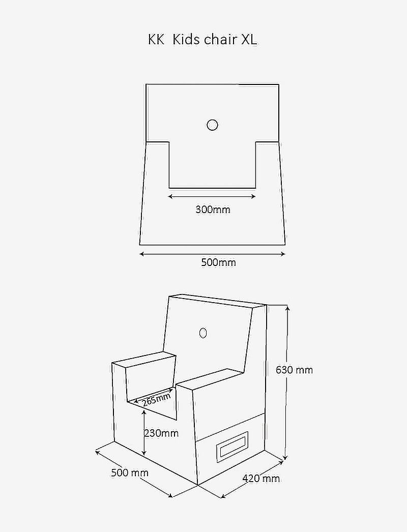 By KlipKlap - KK Kids Chair XL - Beige w. Sand - toolid ja pingid - beige w. sand - 3