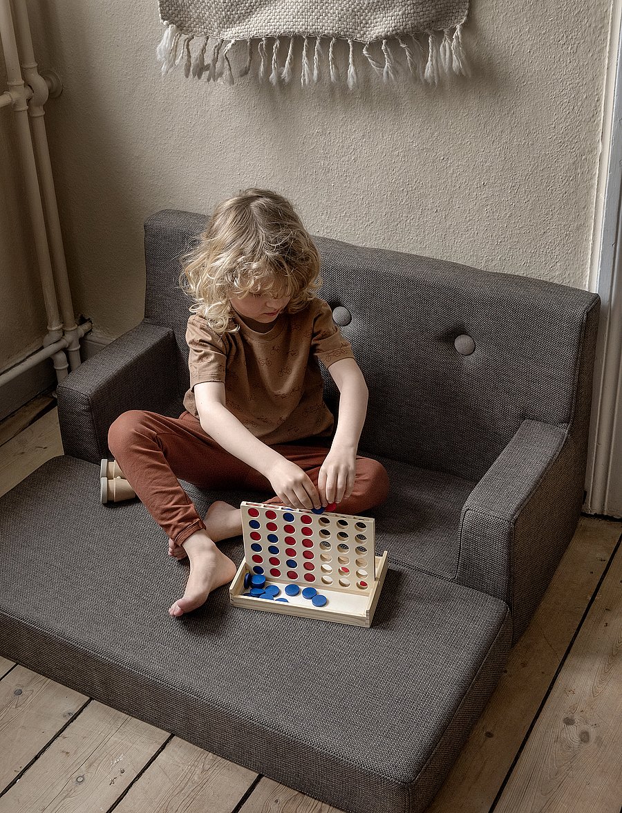 By KlipKlap - KK Kids Sofa - Brown w. Sand - húsgögn - brown with sand - 4