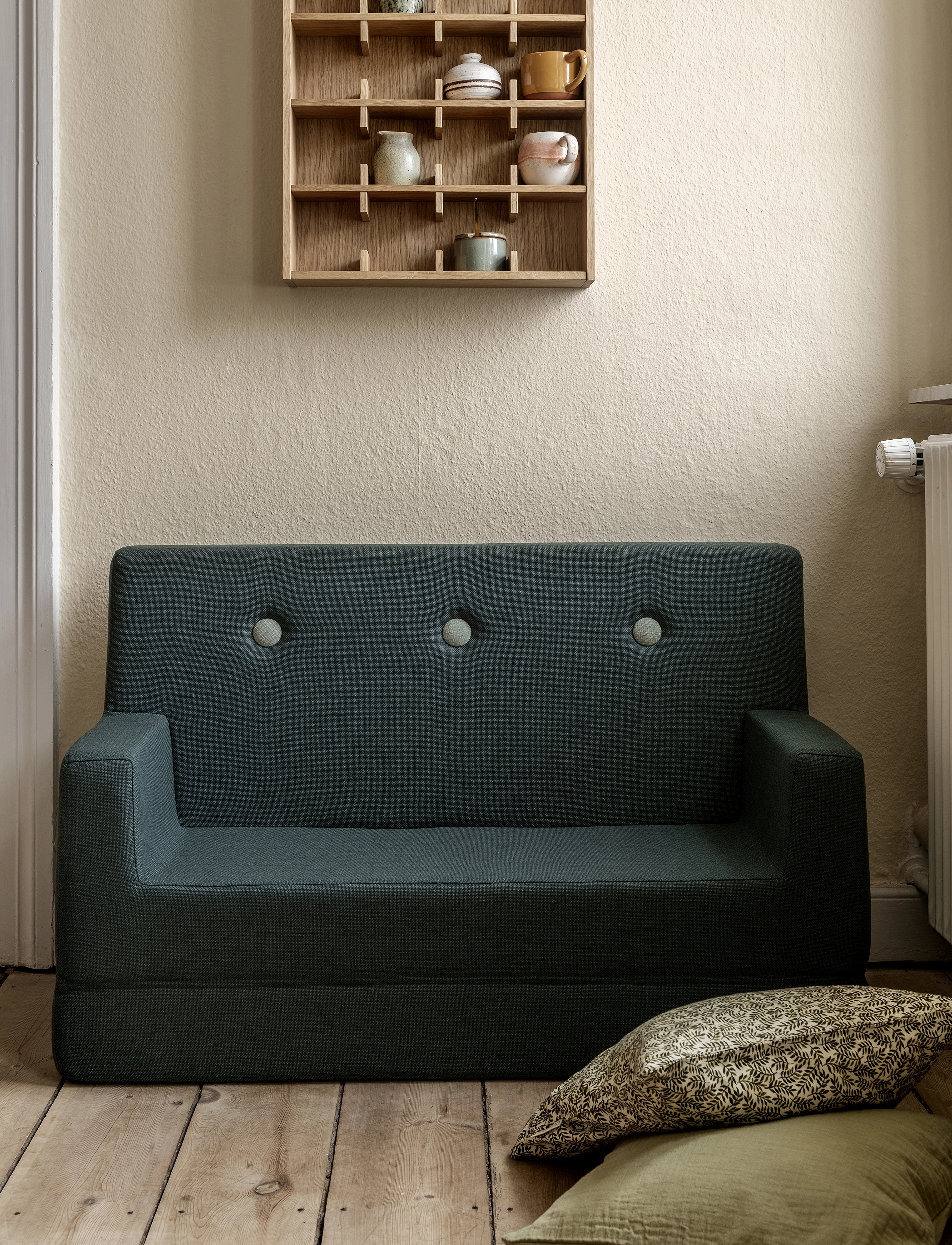 By KlipKlap - KK Kids Sofa - Deep Green w. Light Green - deep green with light green - 3