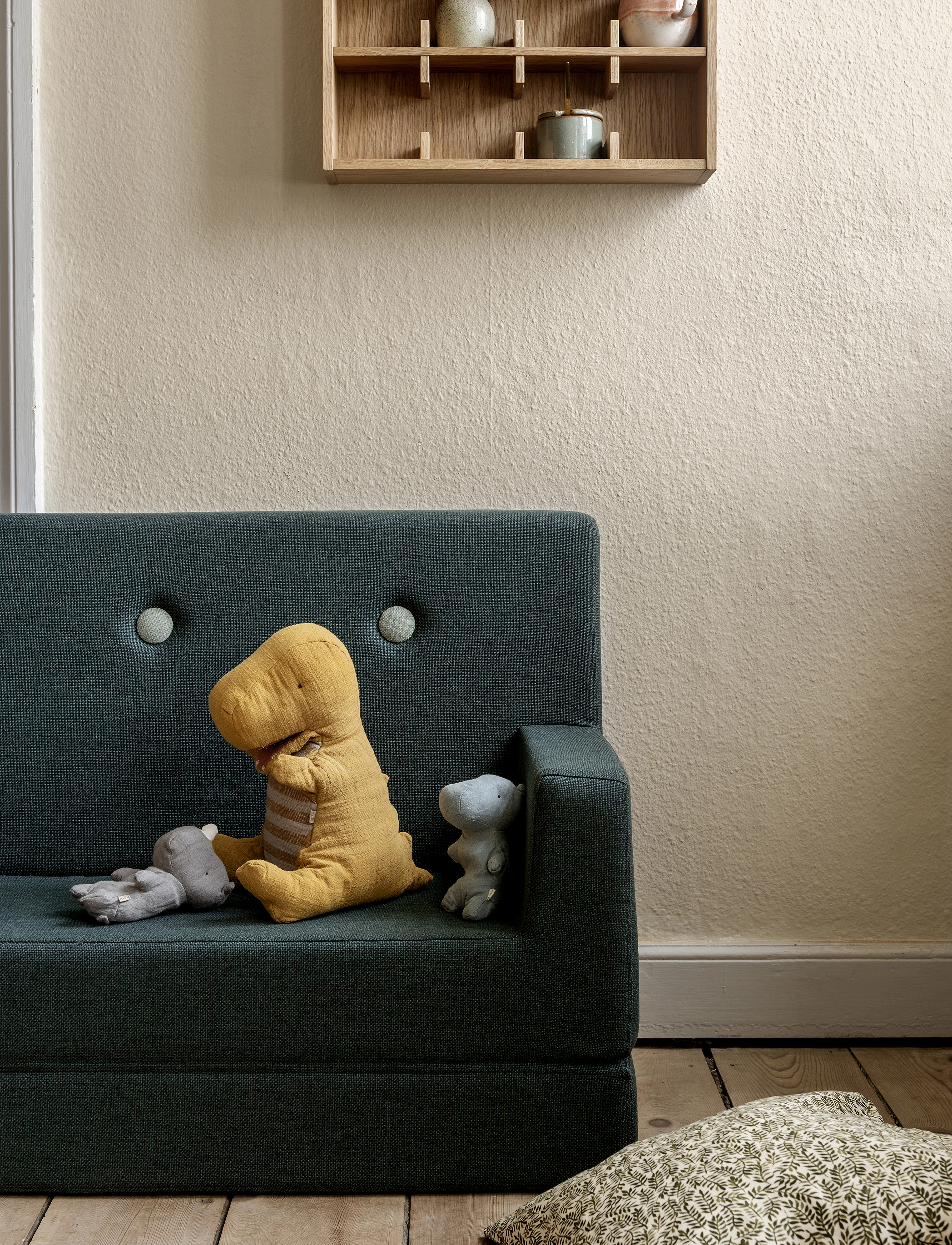 By KlipKlap - KK Kids Sofa - Deep Green w. Light Green - deep green with light green - 4