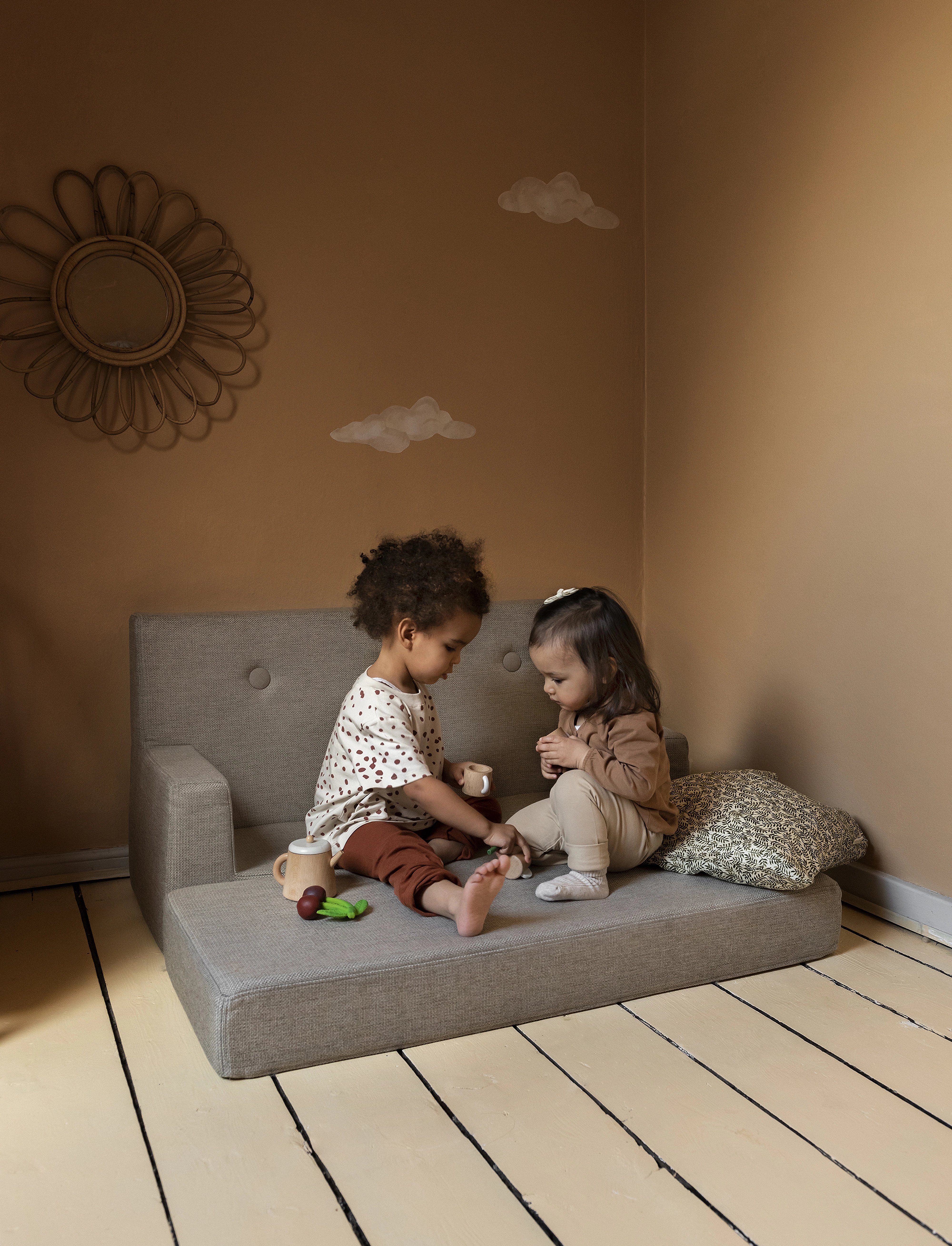 By KlipKlap - KK Kids Sofa - Sand w. Sand - sand with sand - 3