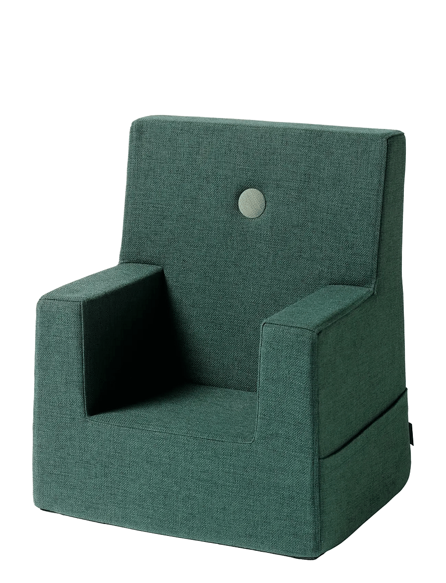 By KlipKlap - KK Kids Chair - Deep Green w. Light Green - puhvetid ja tugitoolid - deep green w. light green - 1