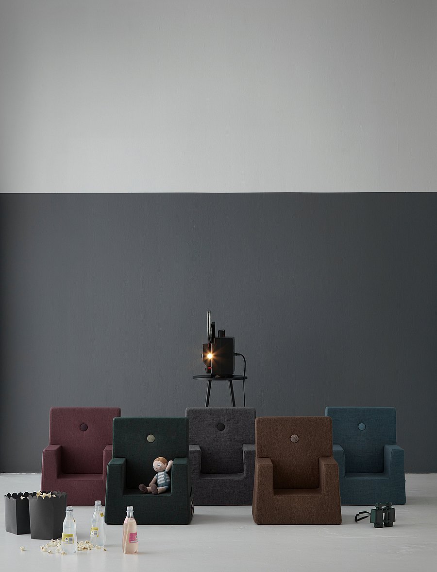 By KlipKlap - KK Kids Chair - Deep Green w. Light Green - puhvetid ja tugitoolid - deep green w. light green - 4