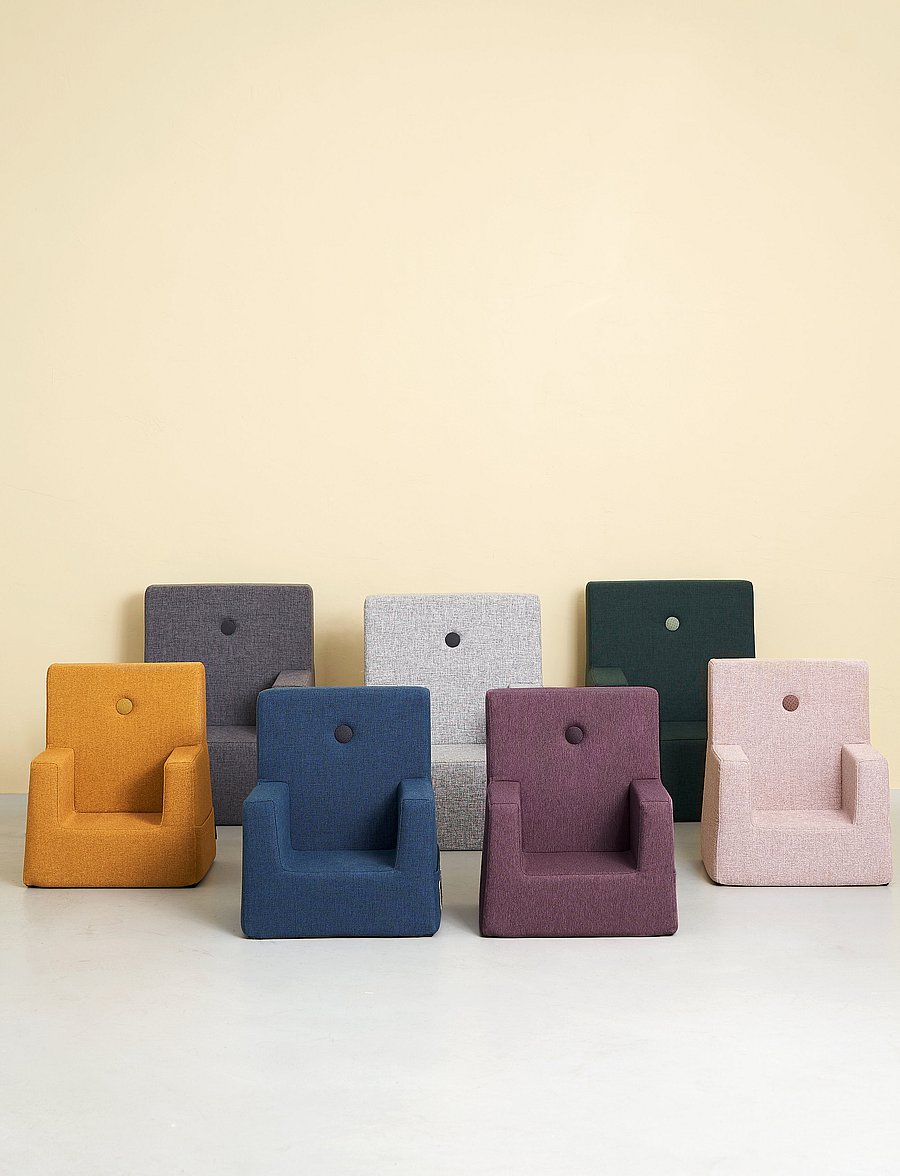 By KlipKlap - KK Kids Chair - Deep Green w. Light Green - puhvetid ja tugitoolid - deep green w. light green - 5