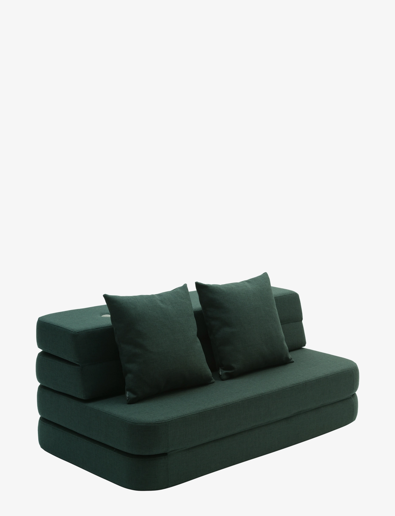 By KlipKlap Kk 3 Fold Sofa Xl Soft Deep Green W. Light Green, Puffer, Grøn, Str: ONE SIZE