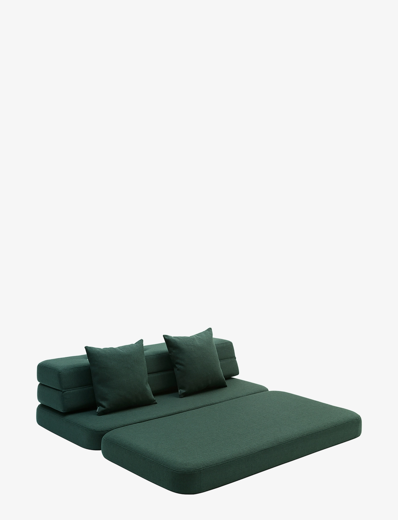 By KlipKlap - KK 3 Fold Sofa XL Soft - Deep Green w. Light Green - húsgögn - deep green w with light green - 2