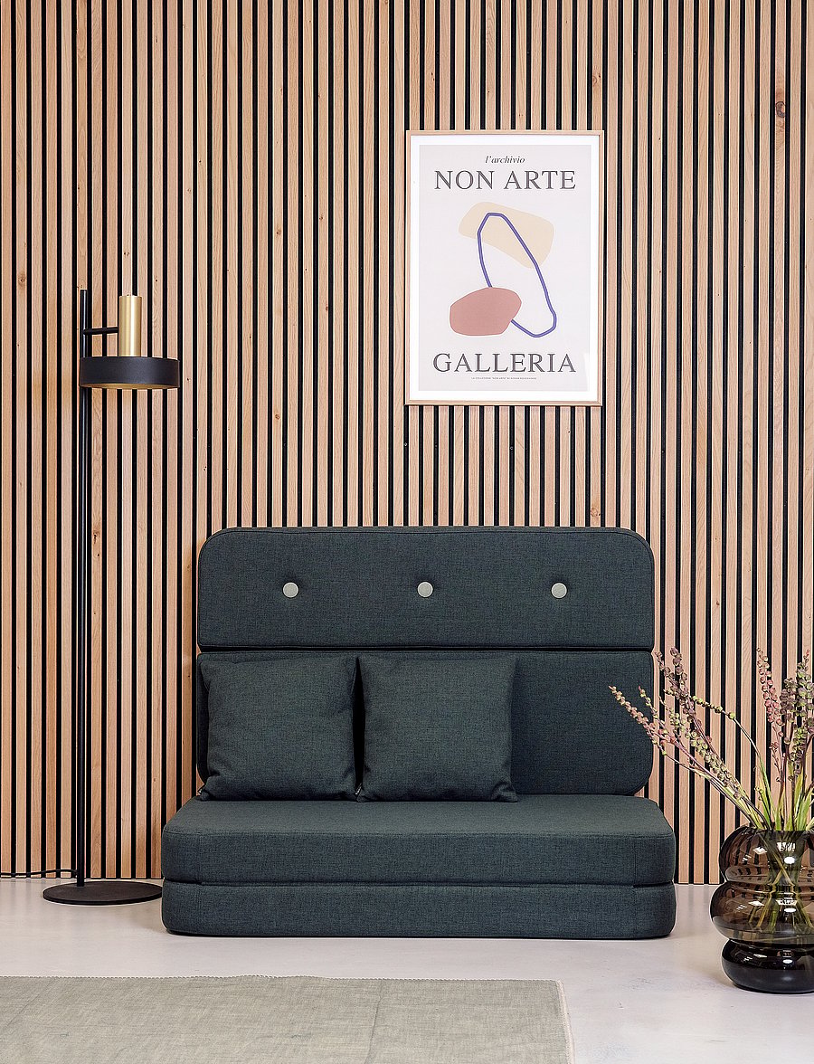 By KlipKlap - KK 3 Fold Sofa XL Soft - Deep Green w. Light Green - húsgögn - deep green w with light green - 0