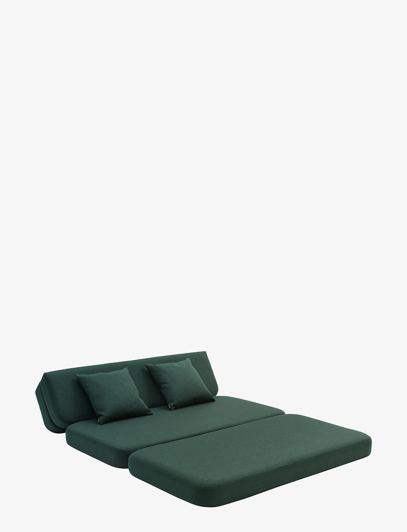 By KlipKlap - KK 3 Fold Sofa XL Soft - Deep Green w. Light Green - húsgögn - deep green w with light green - 3