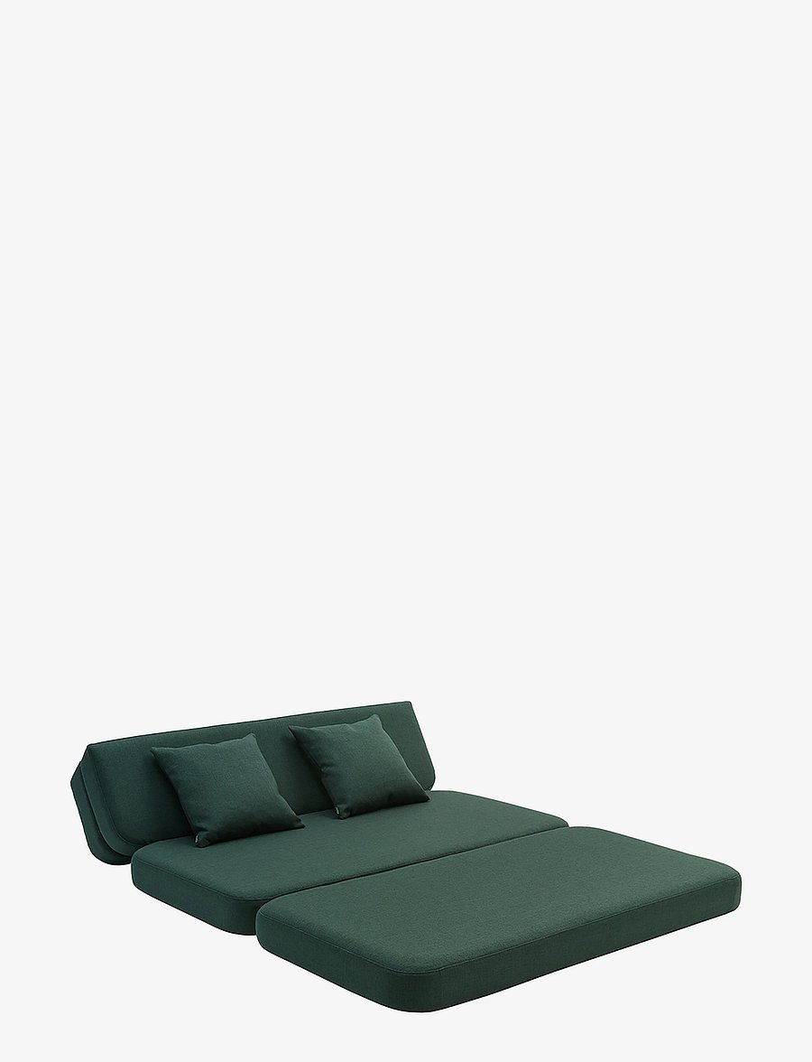 By KlipKlap - KK 3 Fold Sofa XL Soft - Deep Green w. Light Green - húsgögn - deep green w with light green - 3