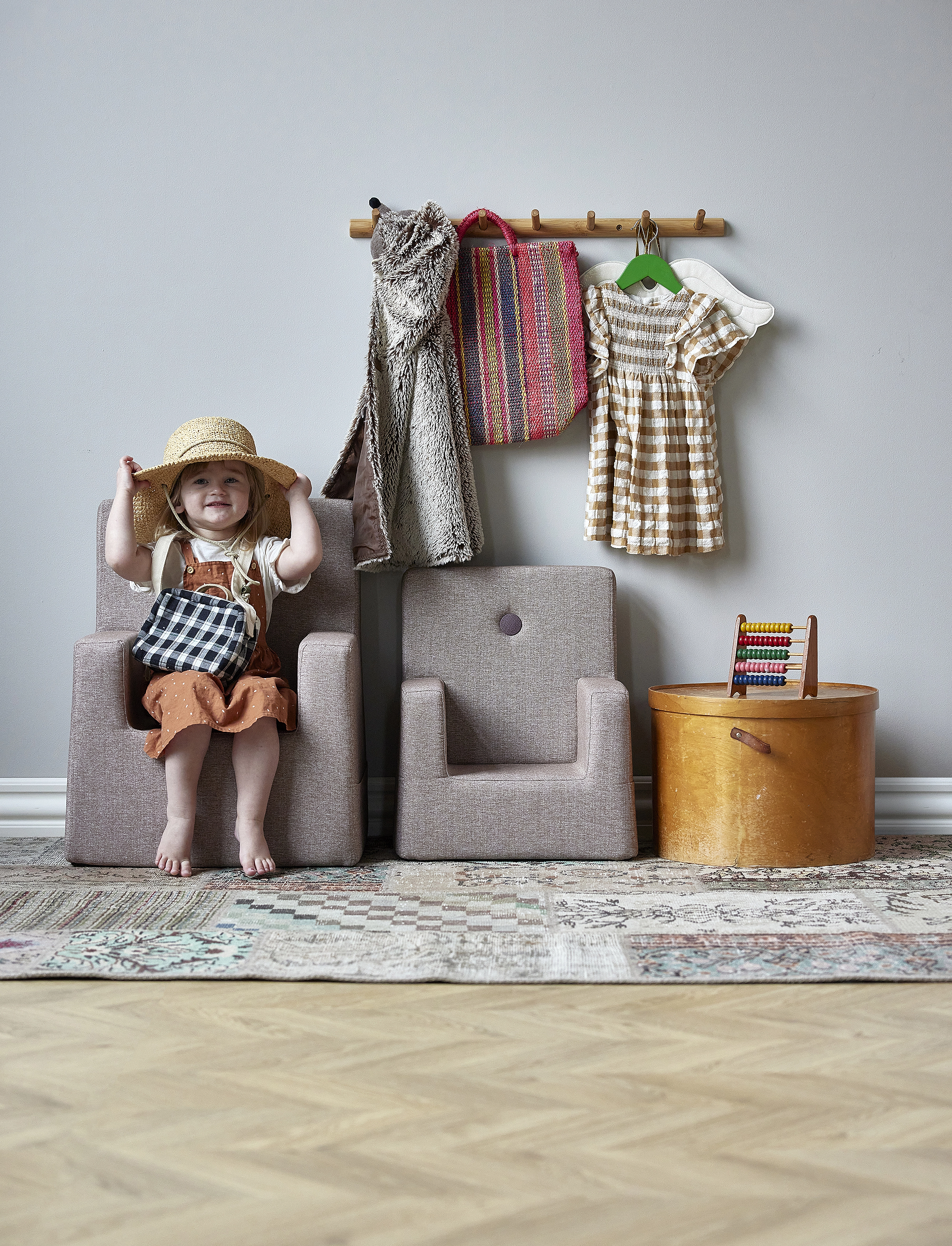 By KlipKlap - KK Kids Chair XL - Soft Rose w. Rose - soft rose with rose - 3