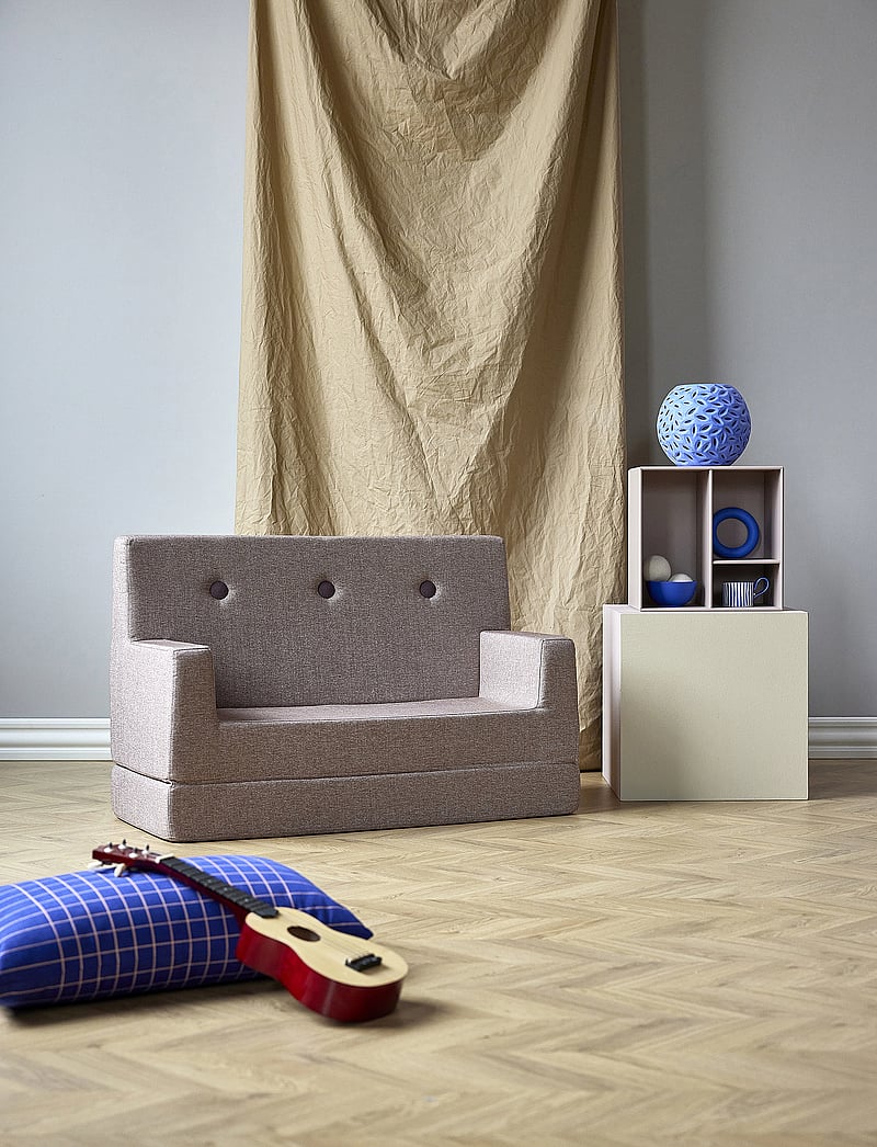 By KlipKlap - KK Kids Sofa - Soft Rose w.Rose - gólfpúðar og hægindastólar - soft rose with rose - 0