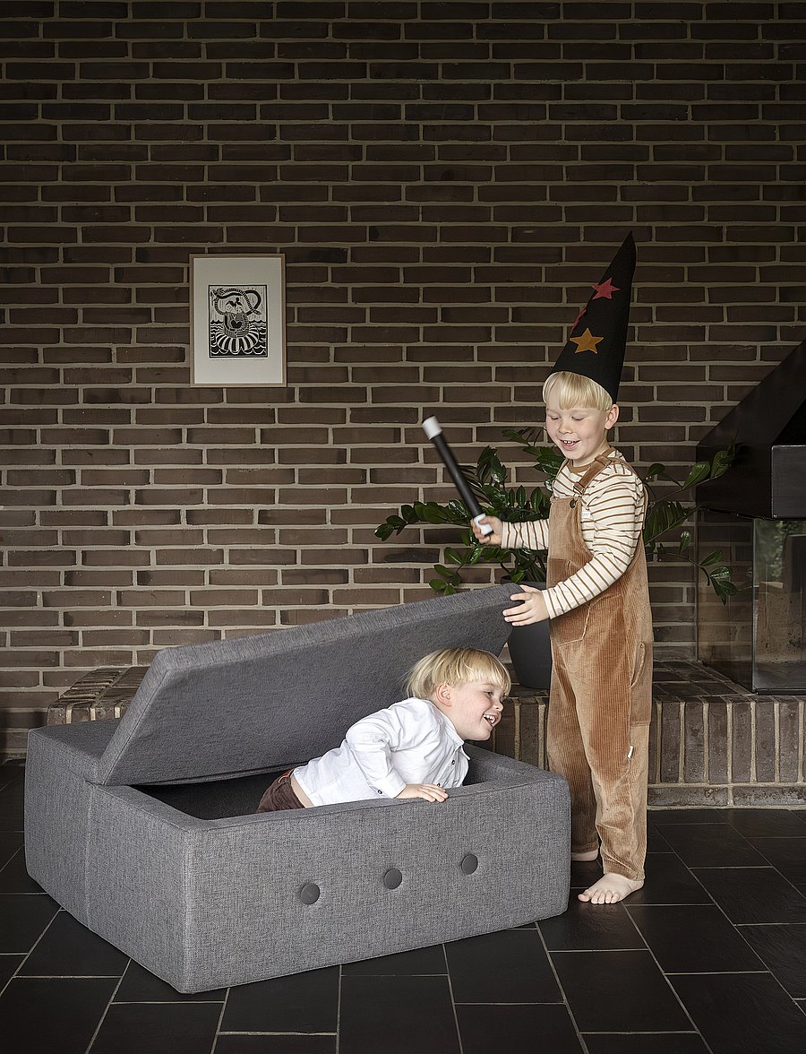 By KlipKlap - KK Play Fold Square - Blue Grey w. Grey - húsgögn - blue grey with grey - 0