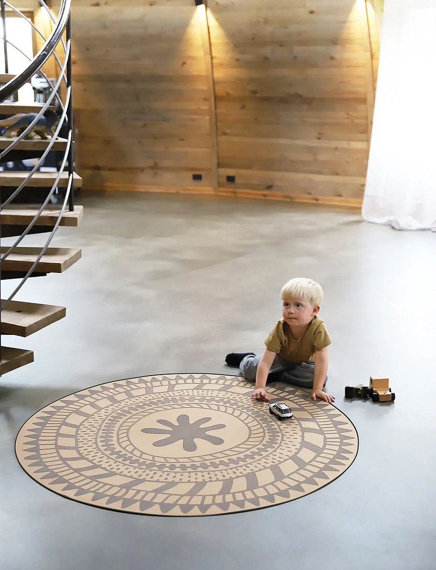 By KlipKlap - By KlipKlap Play Mat - Raindance - babygym & lekmattor - nature w black and green - 3