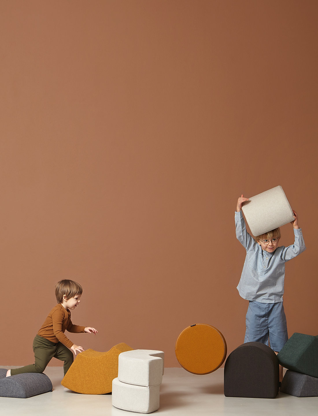 By KlipKlap - KK Mrs. Circle Face - Mustard Brown - motoorsete oskuste mänguasjad - mustard brown - 5