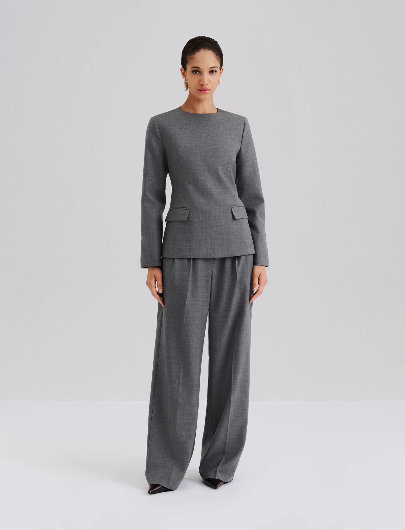 Malina Athina Tailored Long Sleeve Blouse - - 34 1