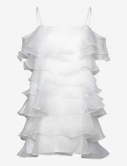 Kami mini dress with frills - WHITE