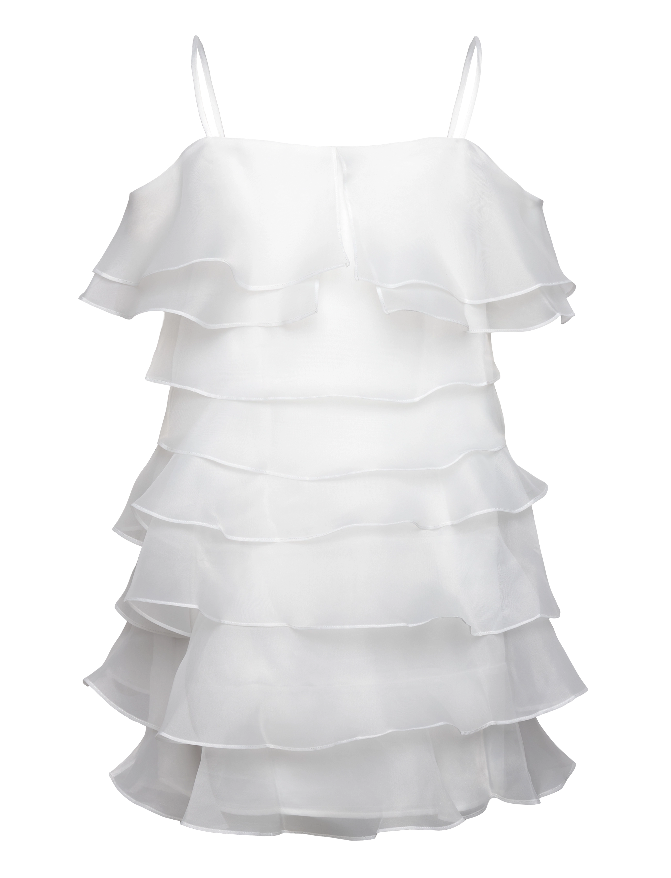 Malina - Kami mini dress with frills - white - 1