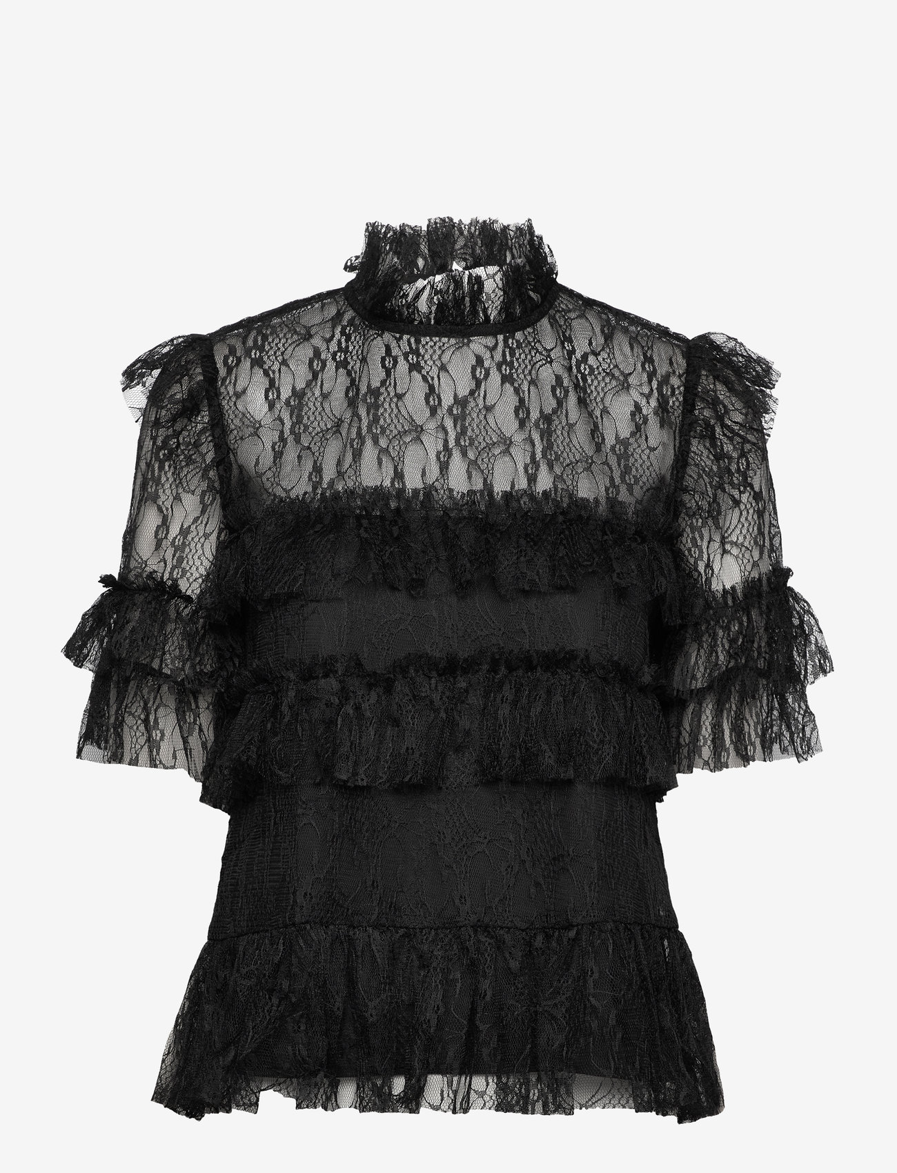 Malina - Rachel Blouse - kortärmade blusar - black - 1