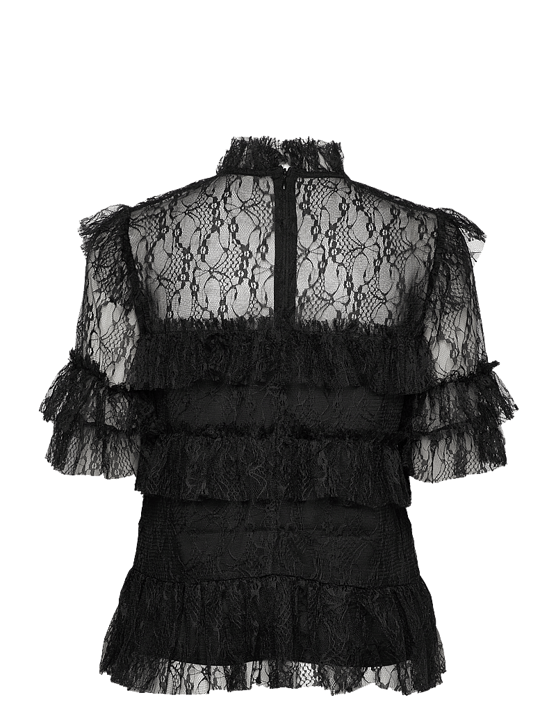 Malina - Rachel Blouse - kortärmade blusar - black - 2