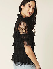 Malina - Rachel blouse - kortärmade blusar - black - 3