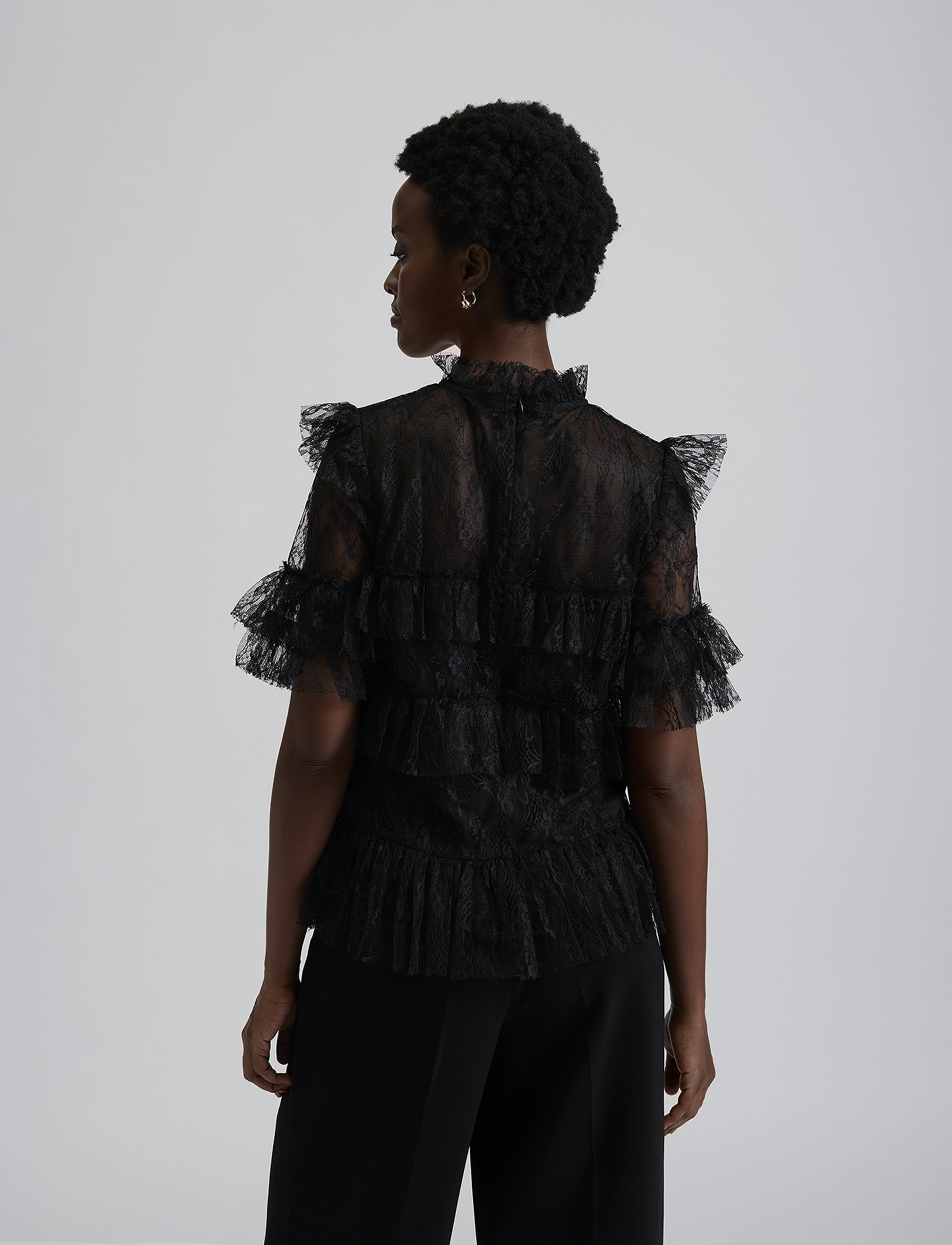 Malina - Rachel Blouse - palaidinės trumpomis rankovėmis - black - 3