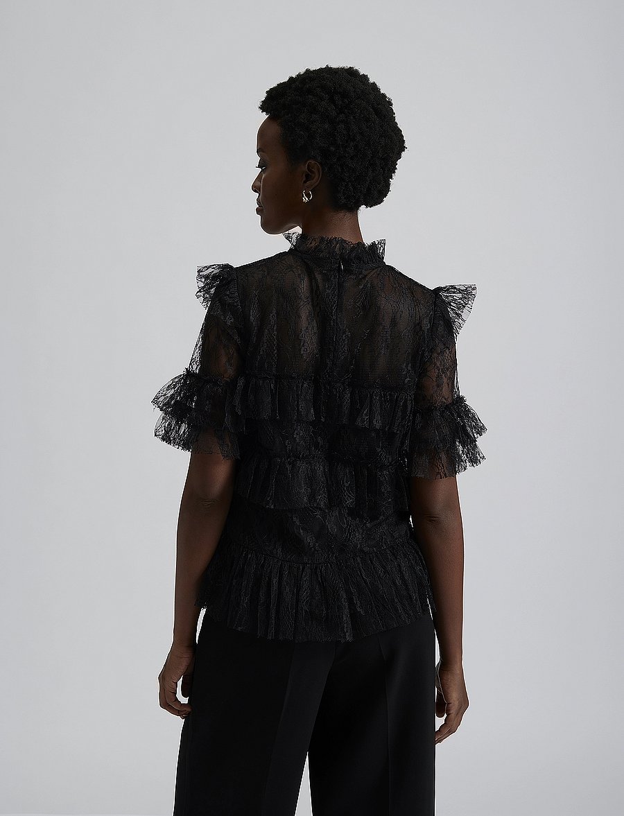 Malina - Rachel Blouse - palaidinės trumpomis rankovėmis - black - 3