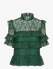 Malina - Rachel blouse - blūzes ar īsām piedurknēm - dark green - 0