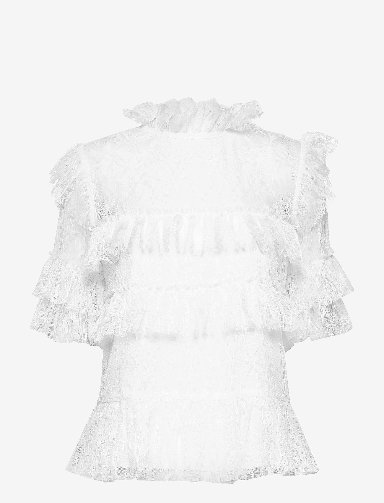 Malina - Rachel blouse - kortærmede bluser - white - 1