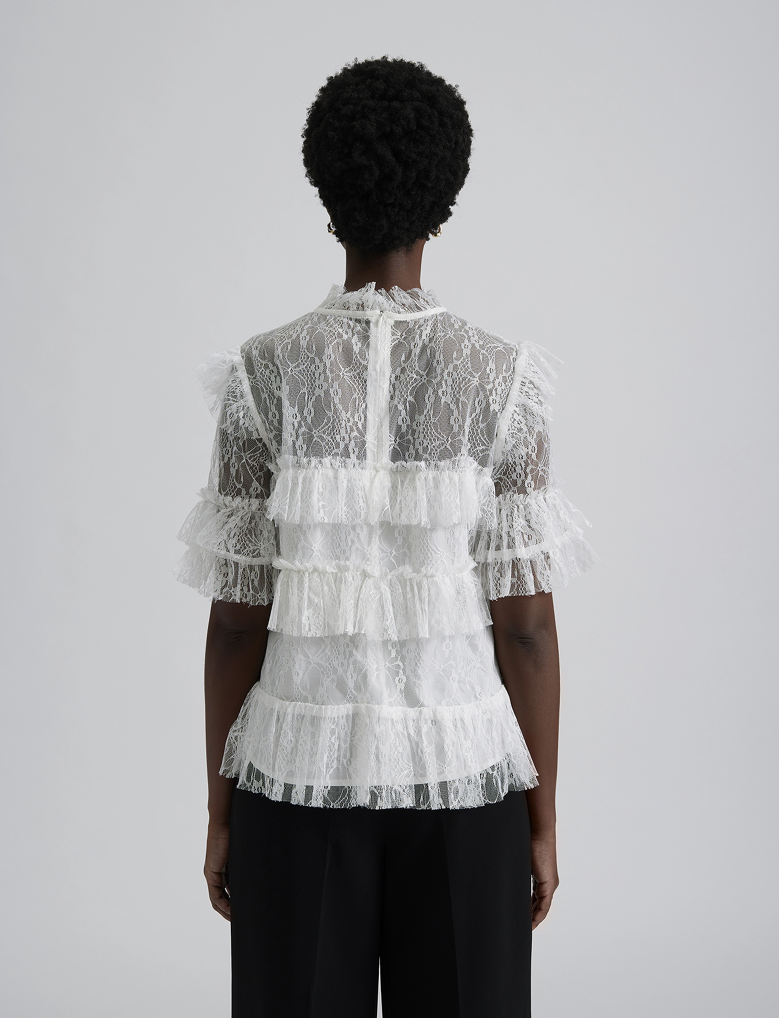 Malina - Rachel Blouse - lühikeste varrukatega pluusid - white - 3