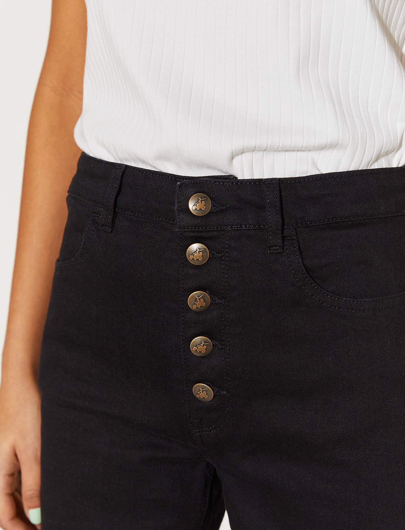 Malina - Edith high-rise denim jeans - black - 4